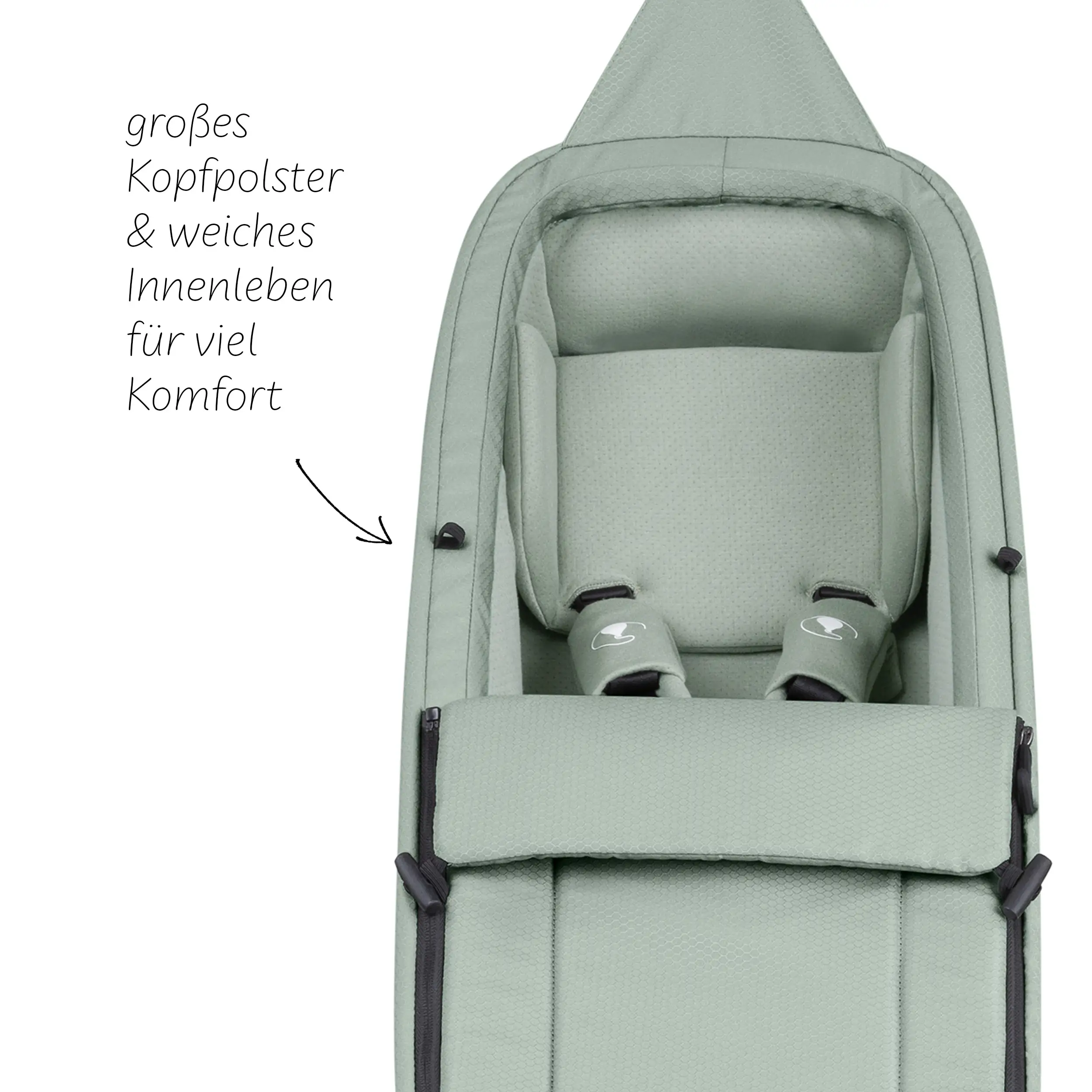 Neugeboreneneinsatz für Fahrradanhänger Tour - Olive