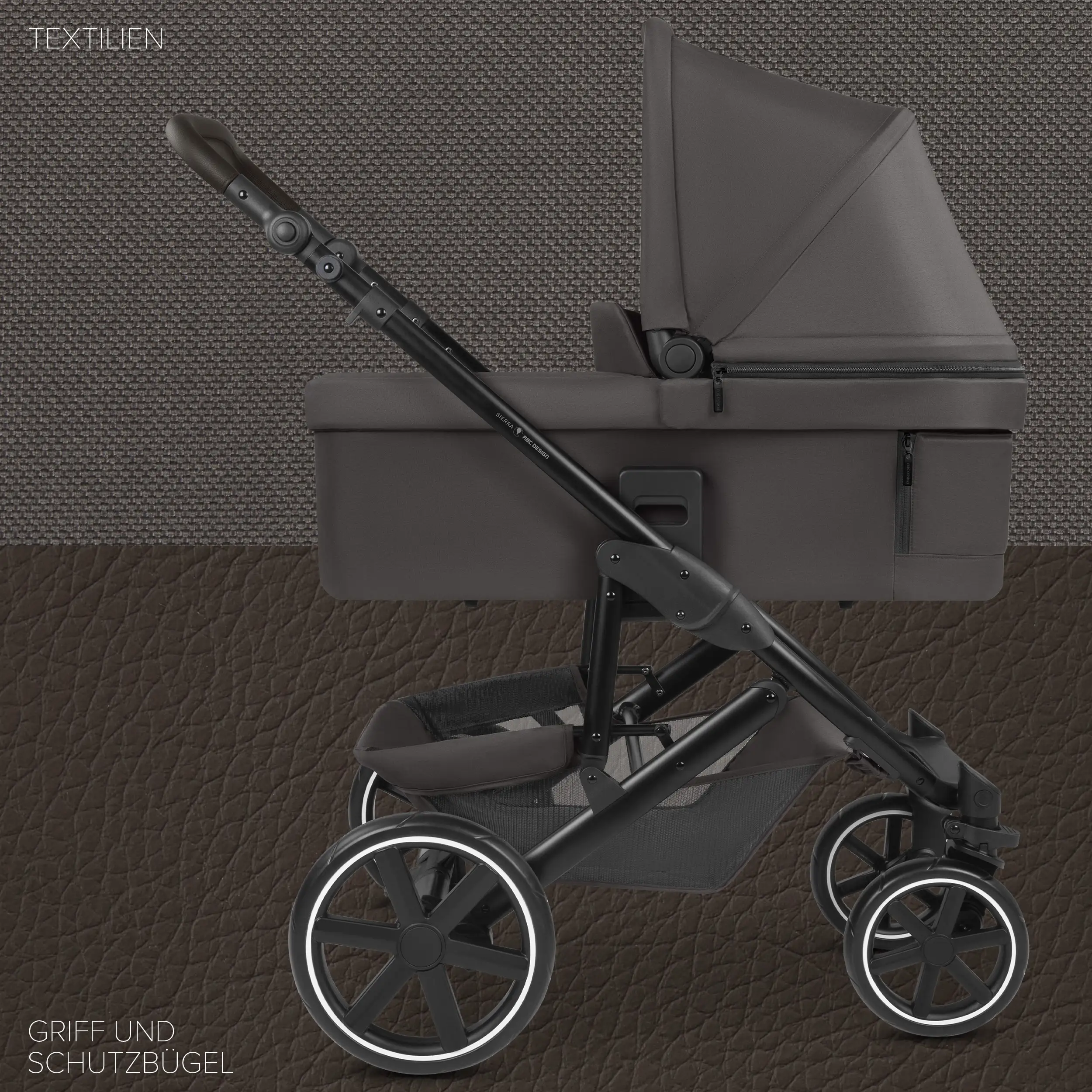 4in1-Kinderwagen-Set Sierra inkl. Isofix Base - Nut