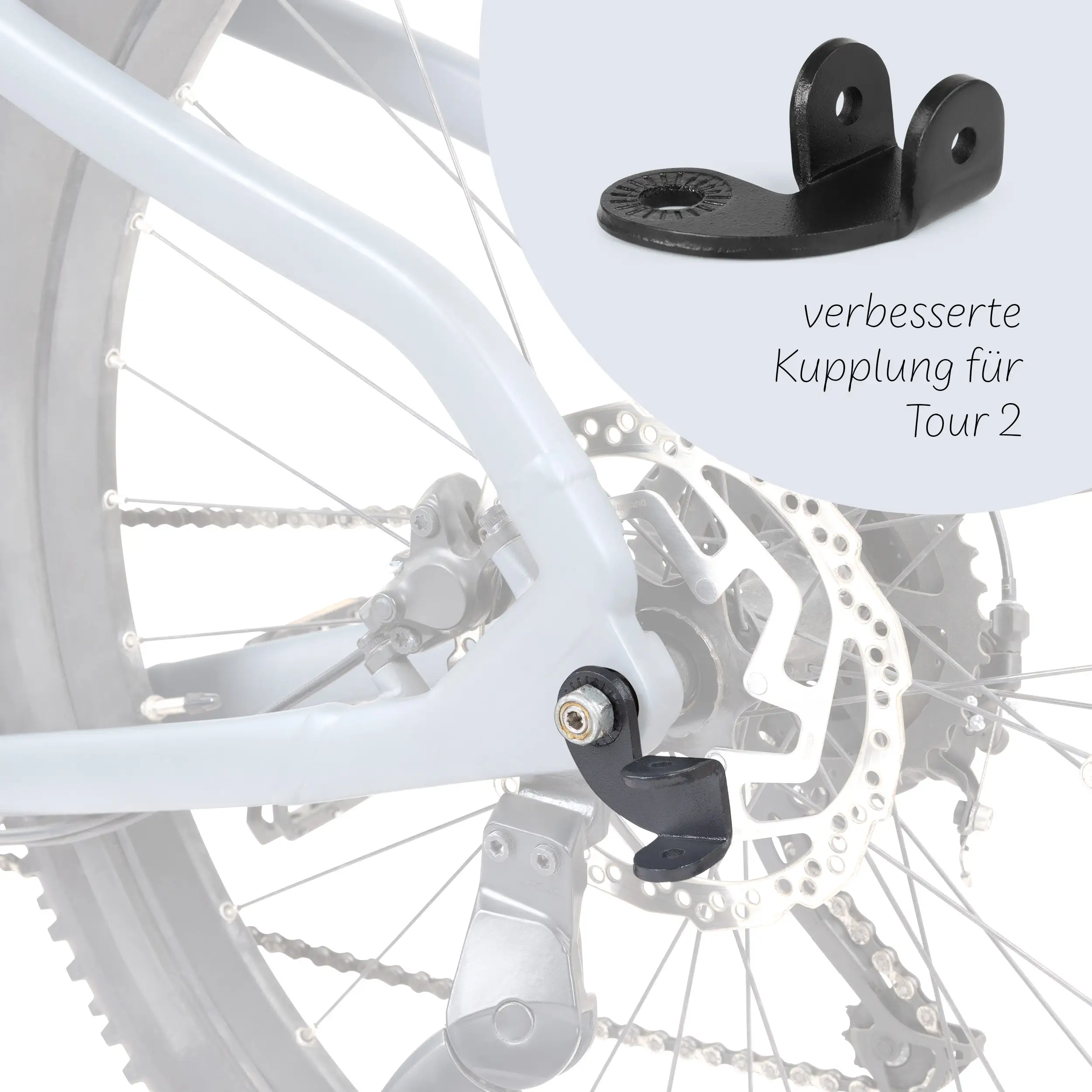 Remorque à vélo Tour 2 avec 2 sièges confortables et roues gonflables - Falcon