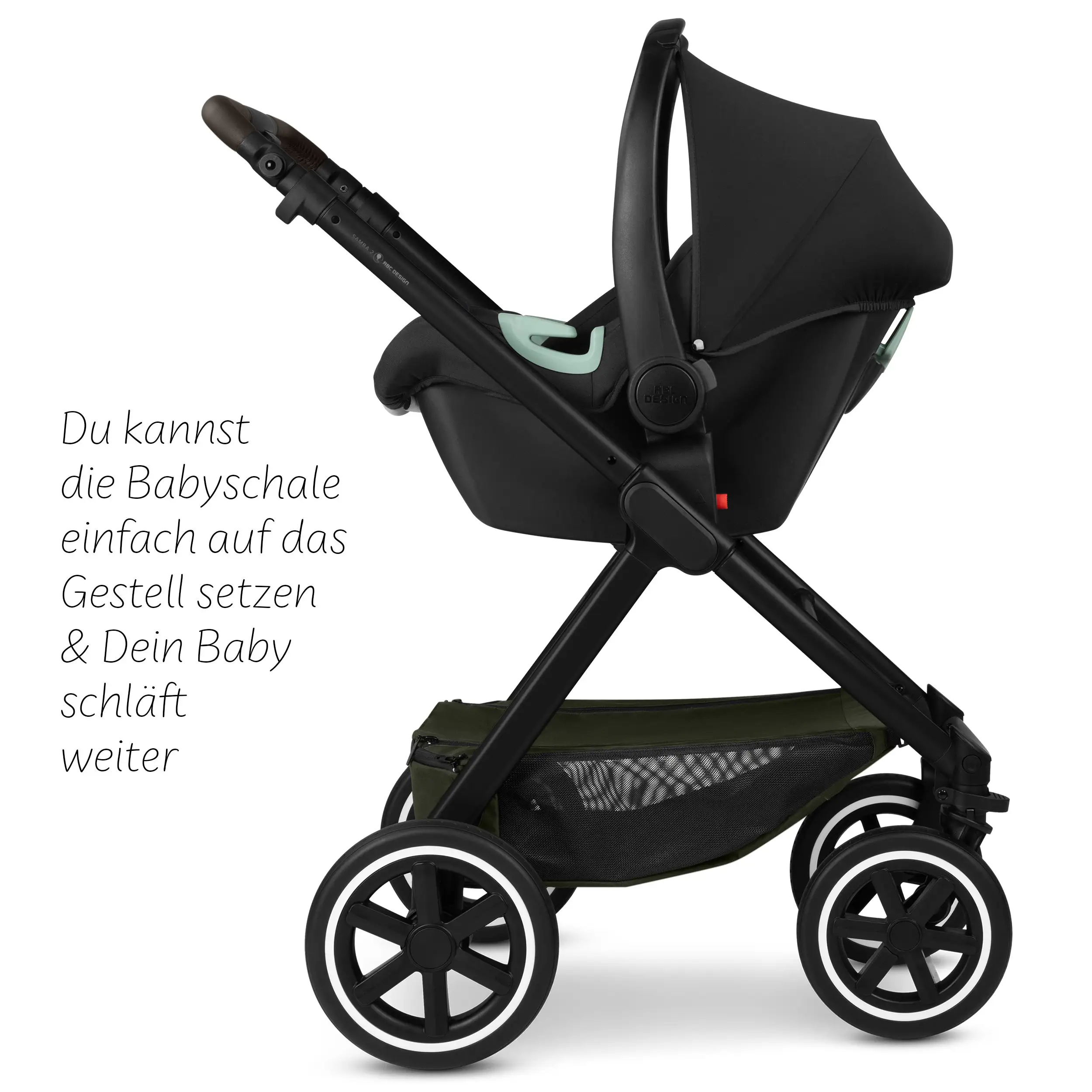 4in1 Kinderwagen Set Samba 2 inkl. Isofix Base - Avocado