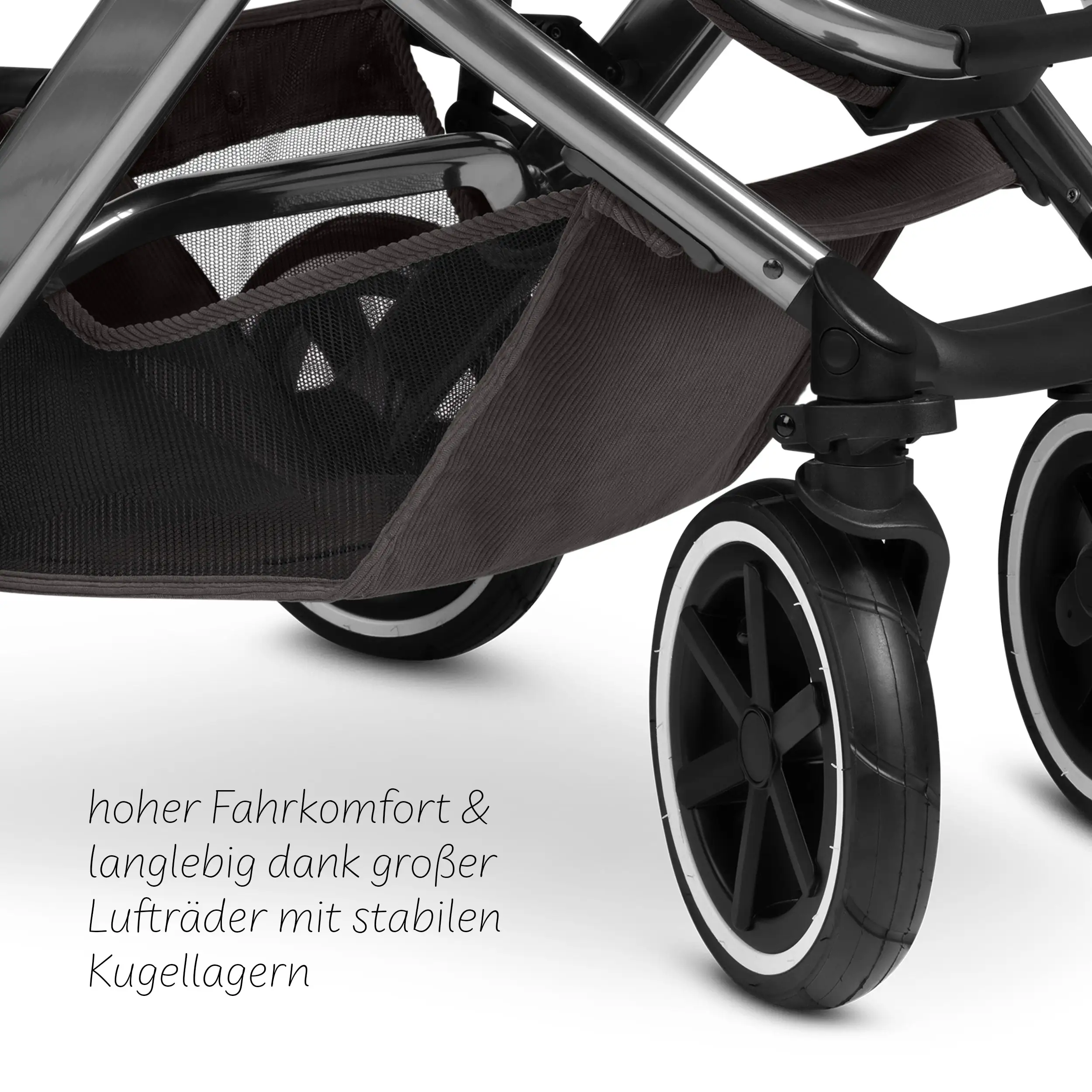 Kombi-Kinderwagen Salsa 5 Air inkl. Winterfußsack & Wickeltasche - Almond