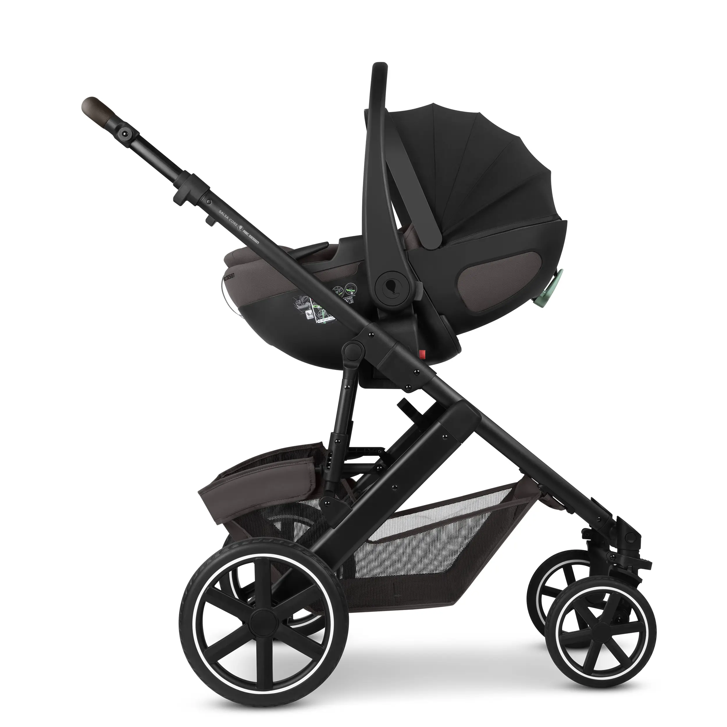 3in1 Kinderwagen-Set Salsa Core inkl. Babyschale mit Liegefunktion Calla - Falcon