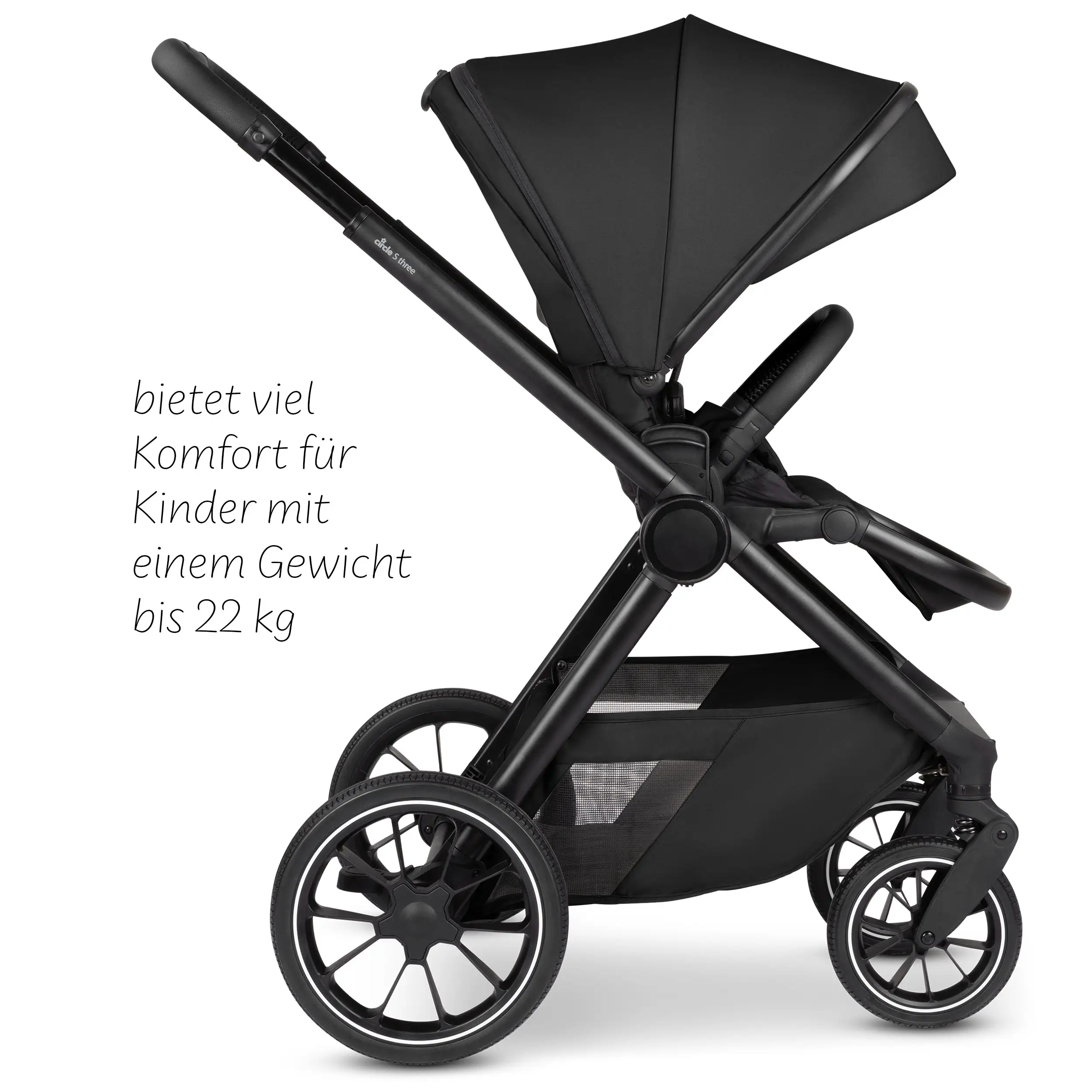 Kombi-Kinderwagen S Three - Black