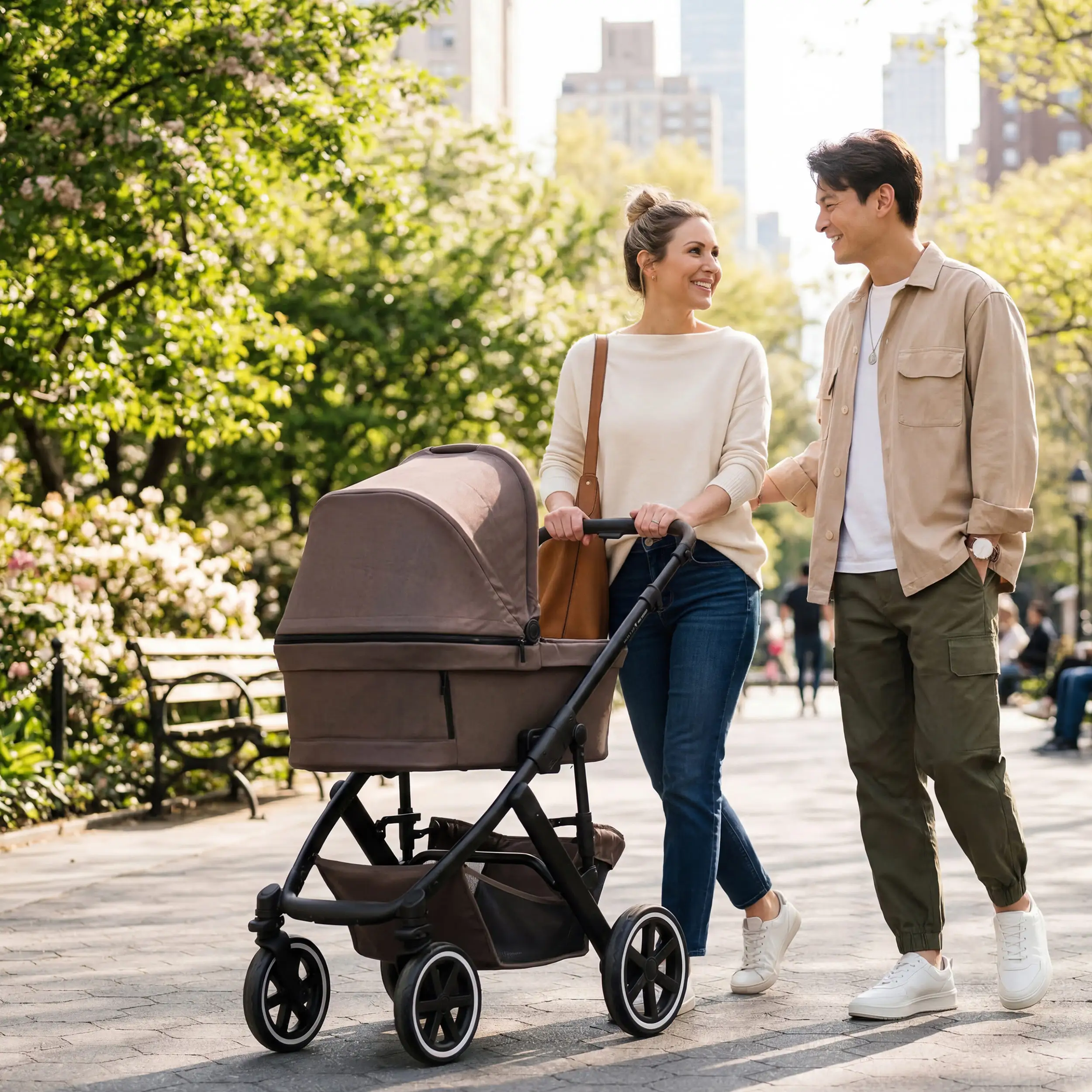 Paquet 1/2 Ensemble poussette 3en1 Salsa 5 Air - Marron