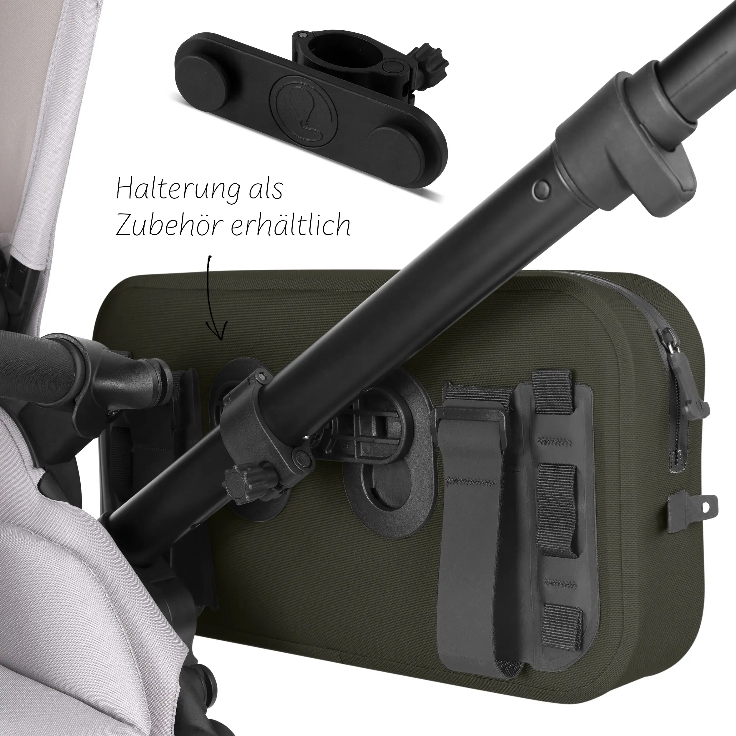 Satteltasche Genf 4,5L für Kinderwagen, Fahrrad & Alltag - Avocado
