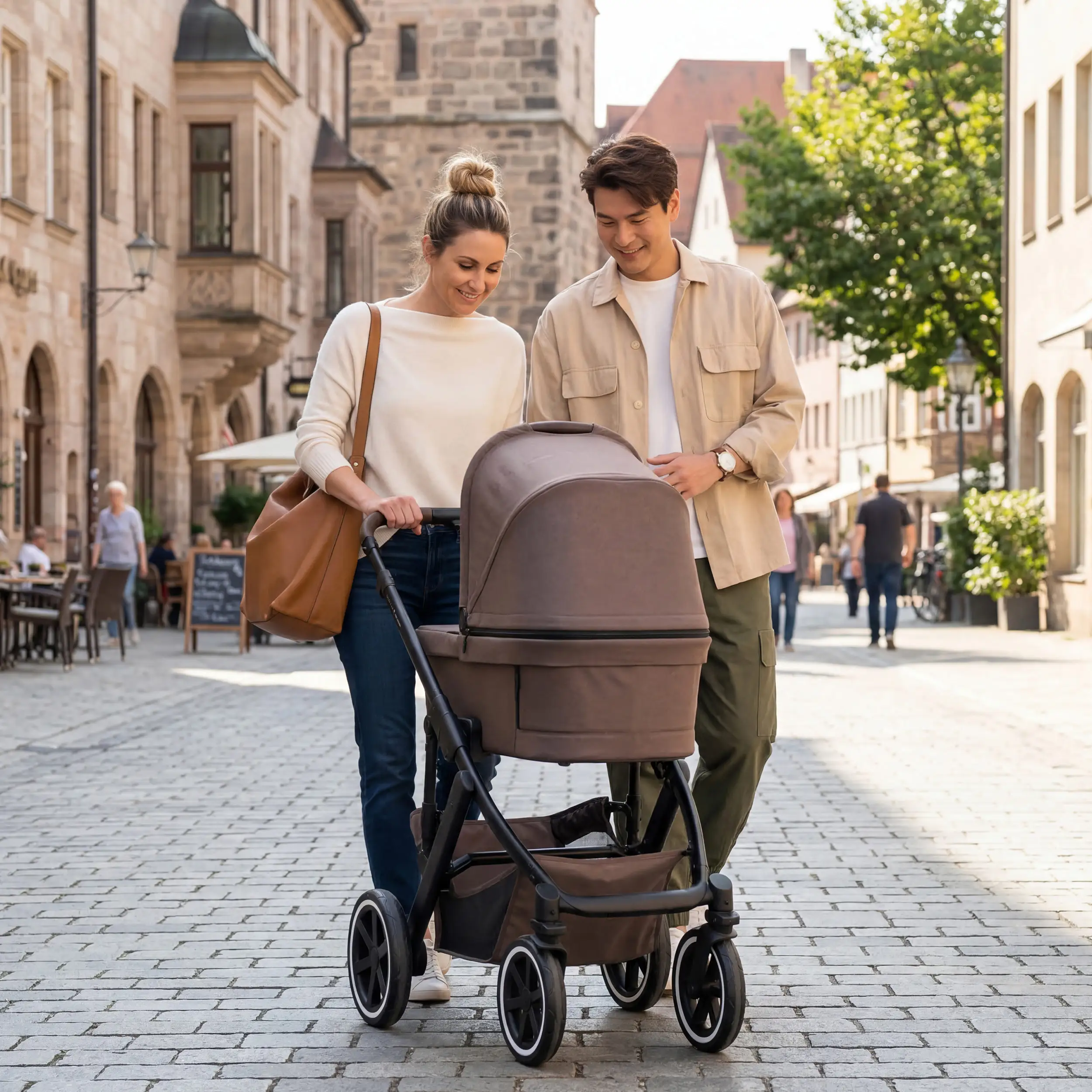 Paquet 1/2 Ensemble poussette 3en1 Salsa 5 Air - Marron