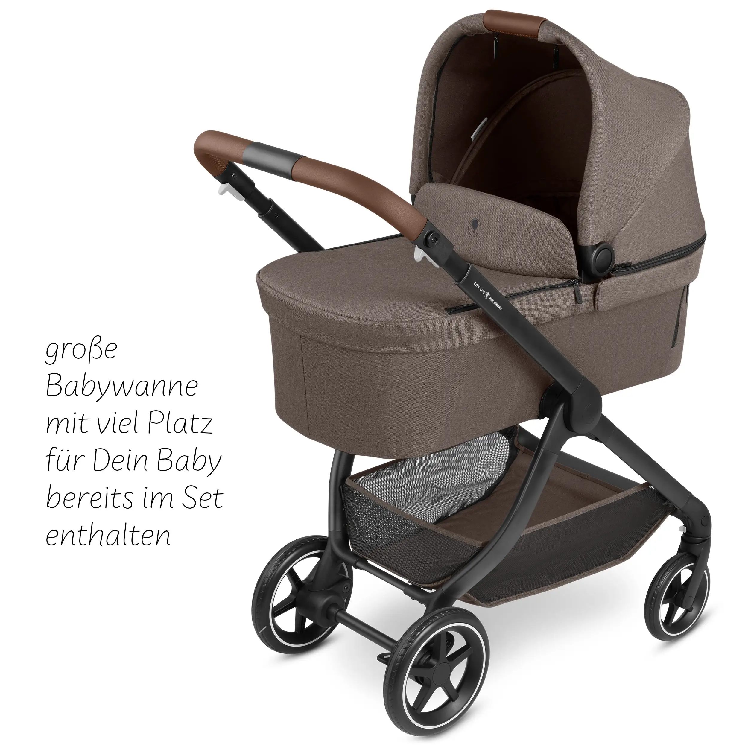 Set passeggino 3in1 City Life incl. ovetto Maxi-Cosi Pebble 360 Pro 2 - Nature