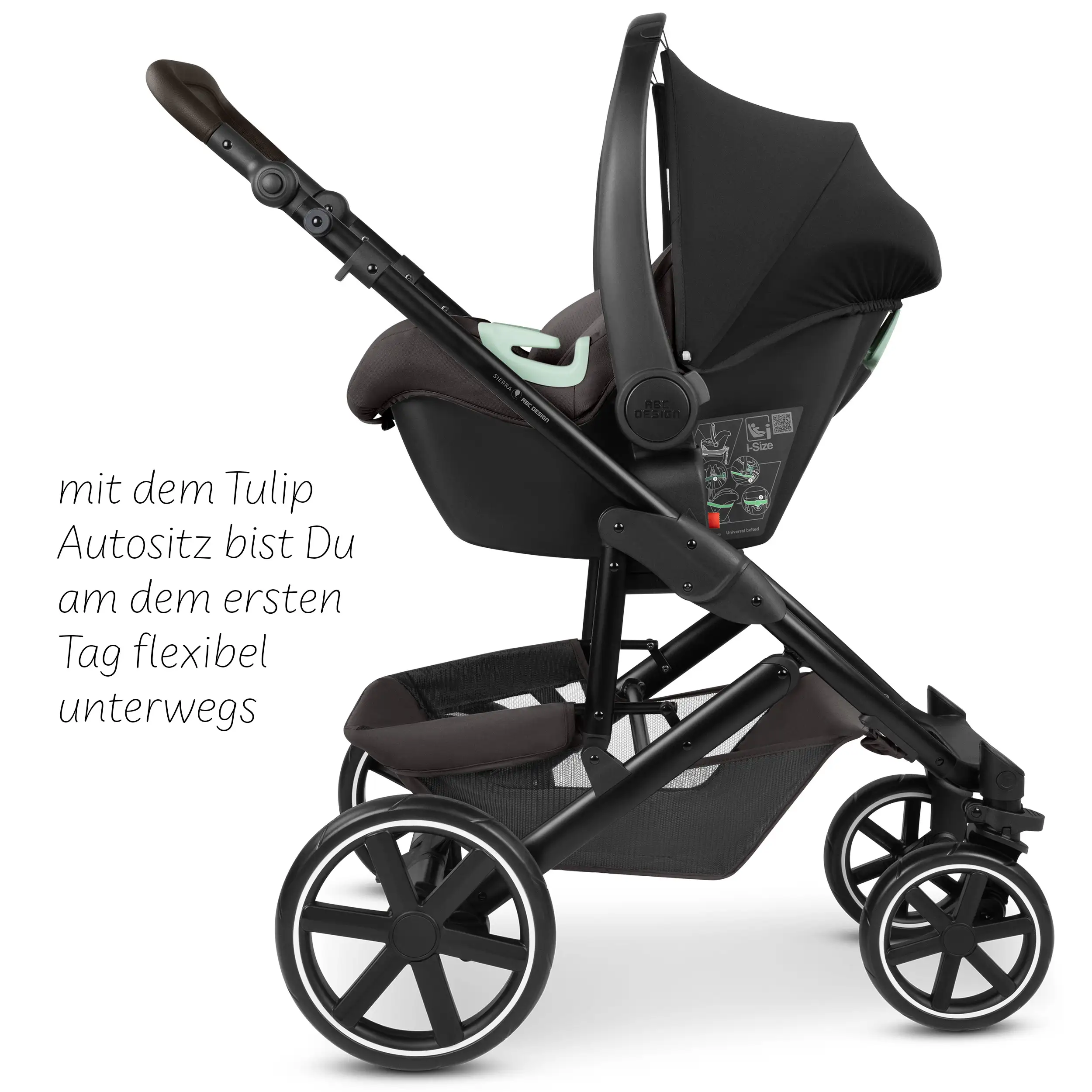 4in1-Kinderwagen-Set Sierra inkl. Isofix Base - Nut