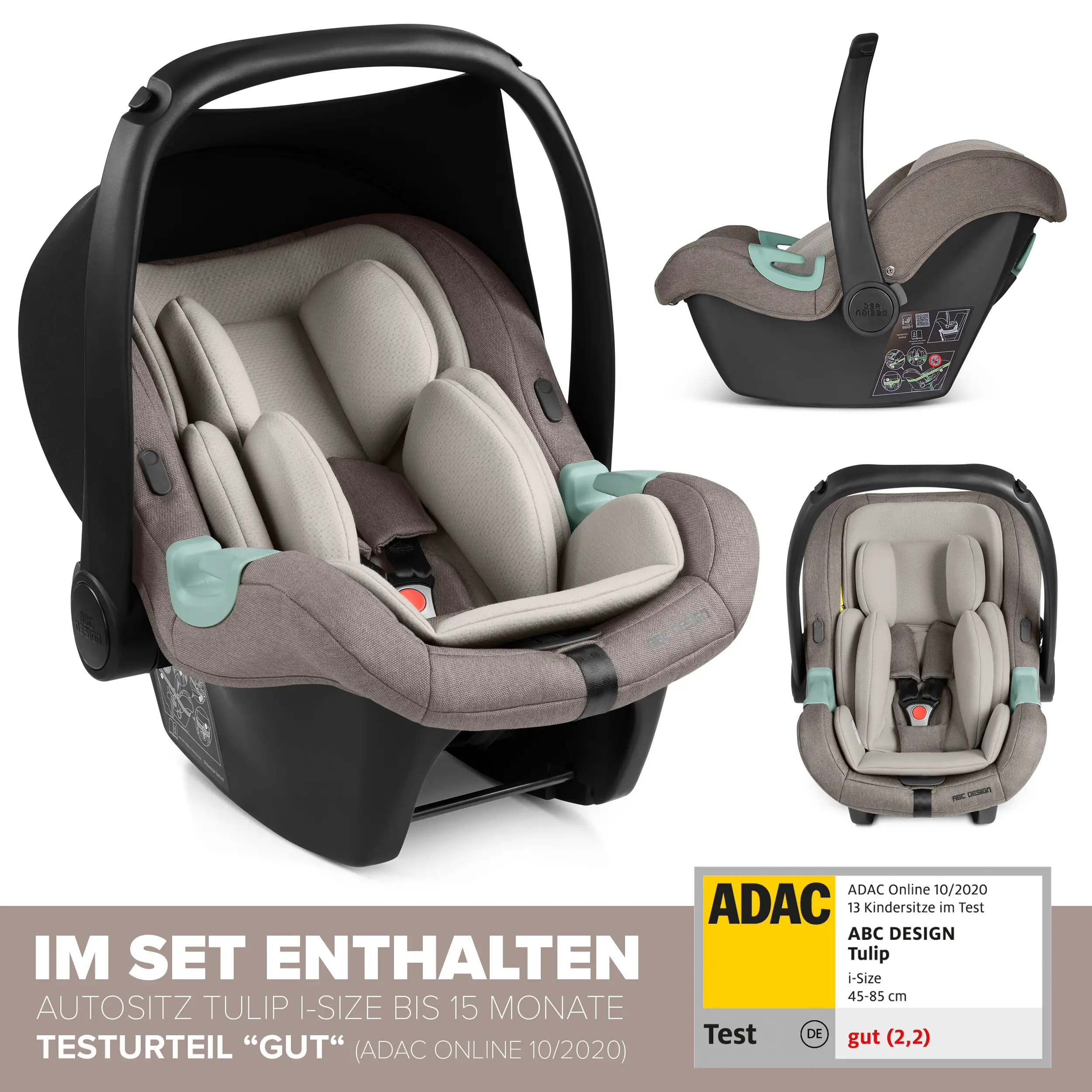 Travel-Set Samba 2 inkl. Autositz für Neugeborene - Nature Travel-Set Samba 2 inkl. Autositz für Neugeborene - Nature