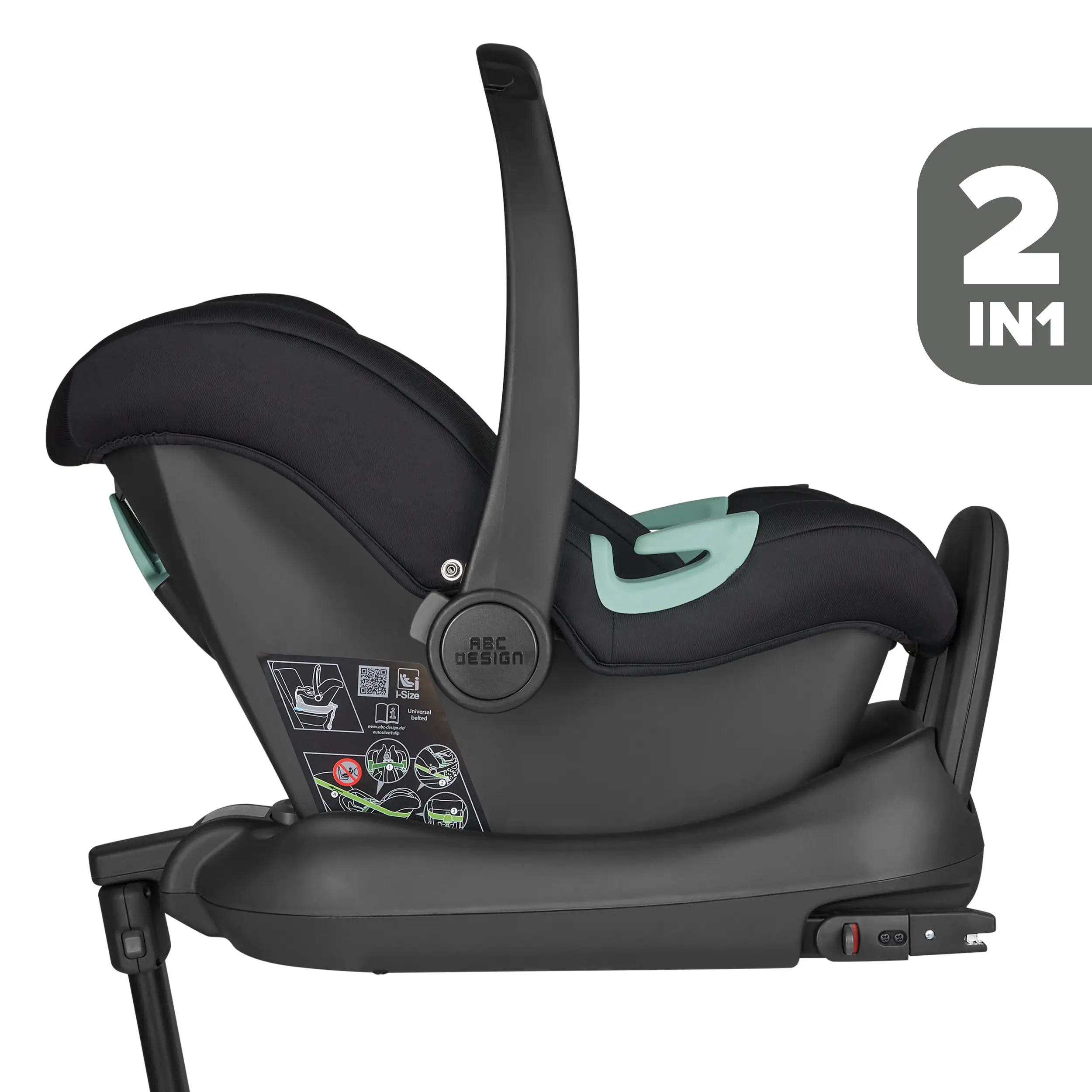 Babyschale Tulip i-Size inkl. drehbarer Isofix Base Root - Black