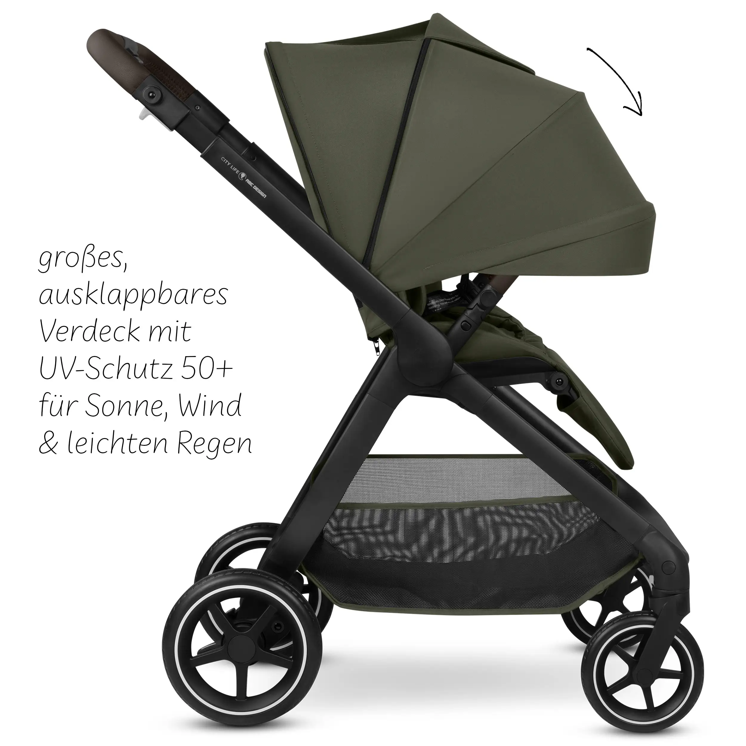 4in1-Kinderwagen-Set City Life inkl. Isofix Base - Avocado