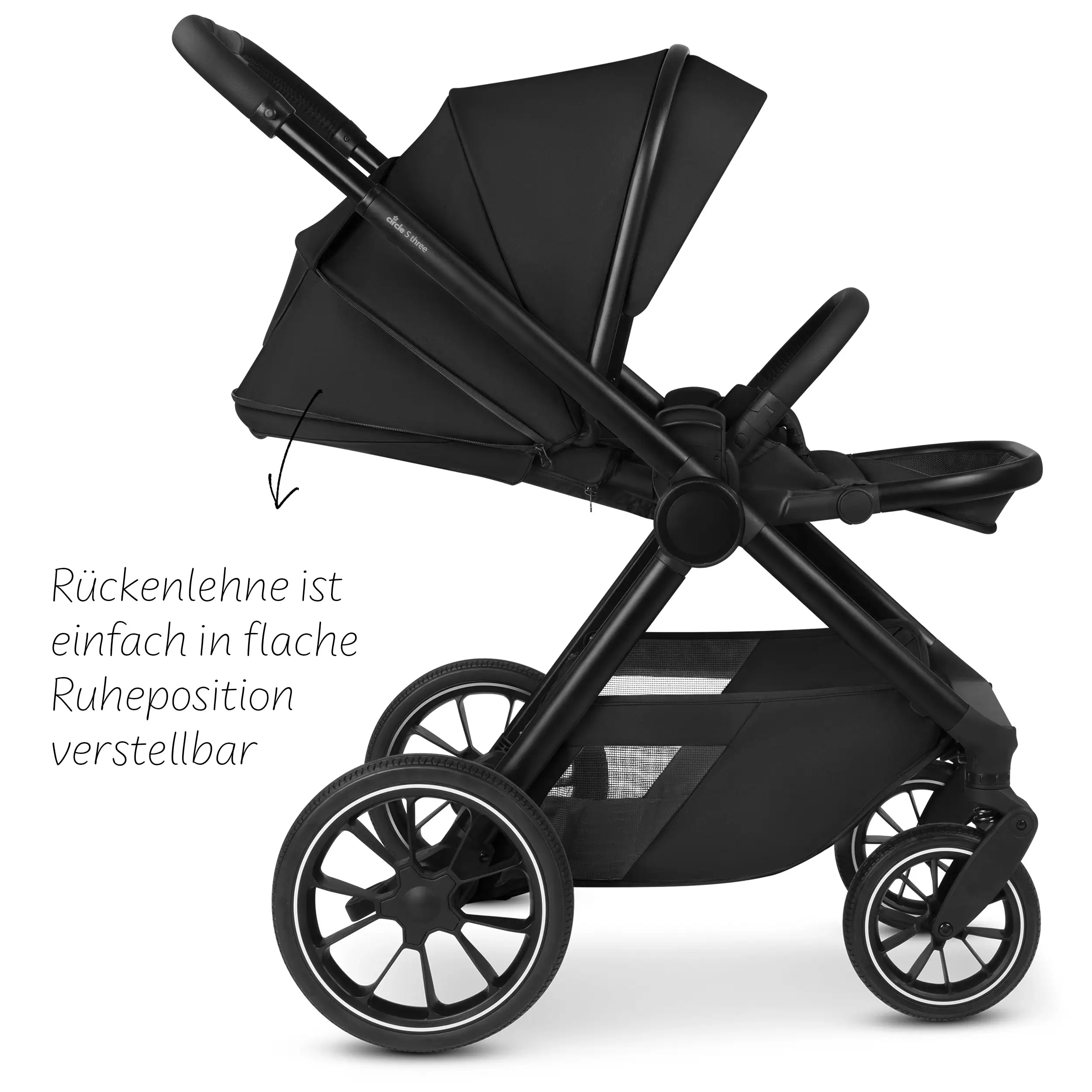 Kombi-Kinderwagen S Three - Black
