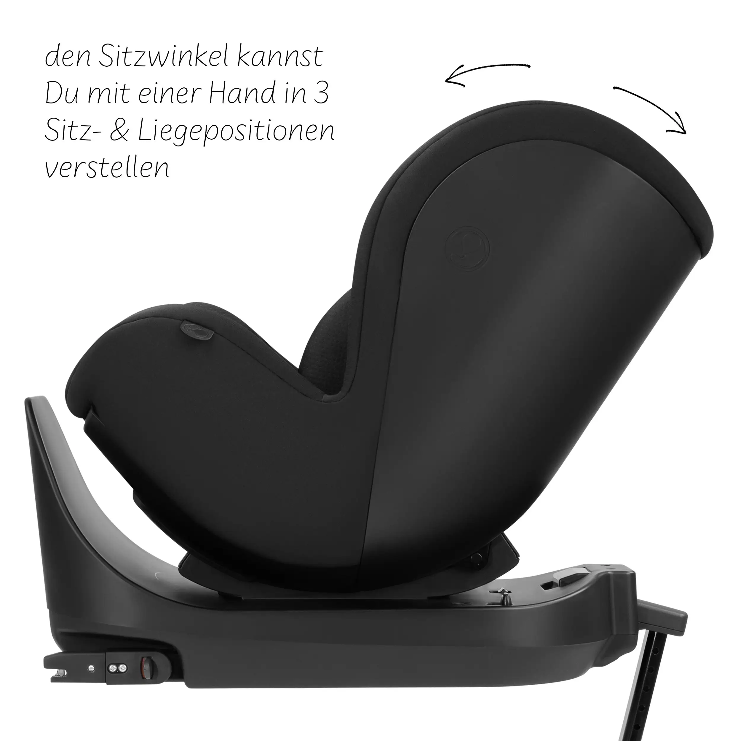 Kindersitz Lily i-Size inkl. drehbarer Isofix Base Root - Black