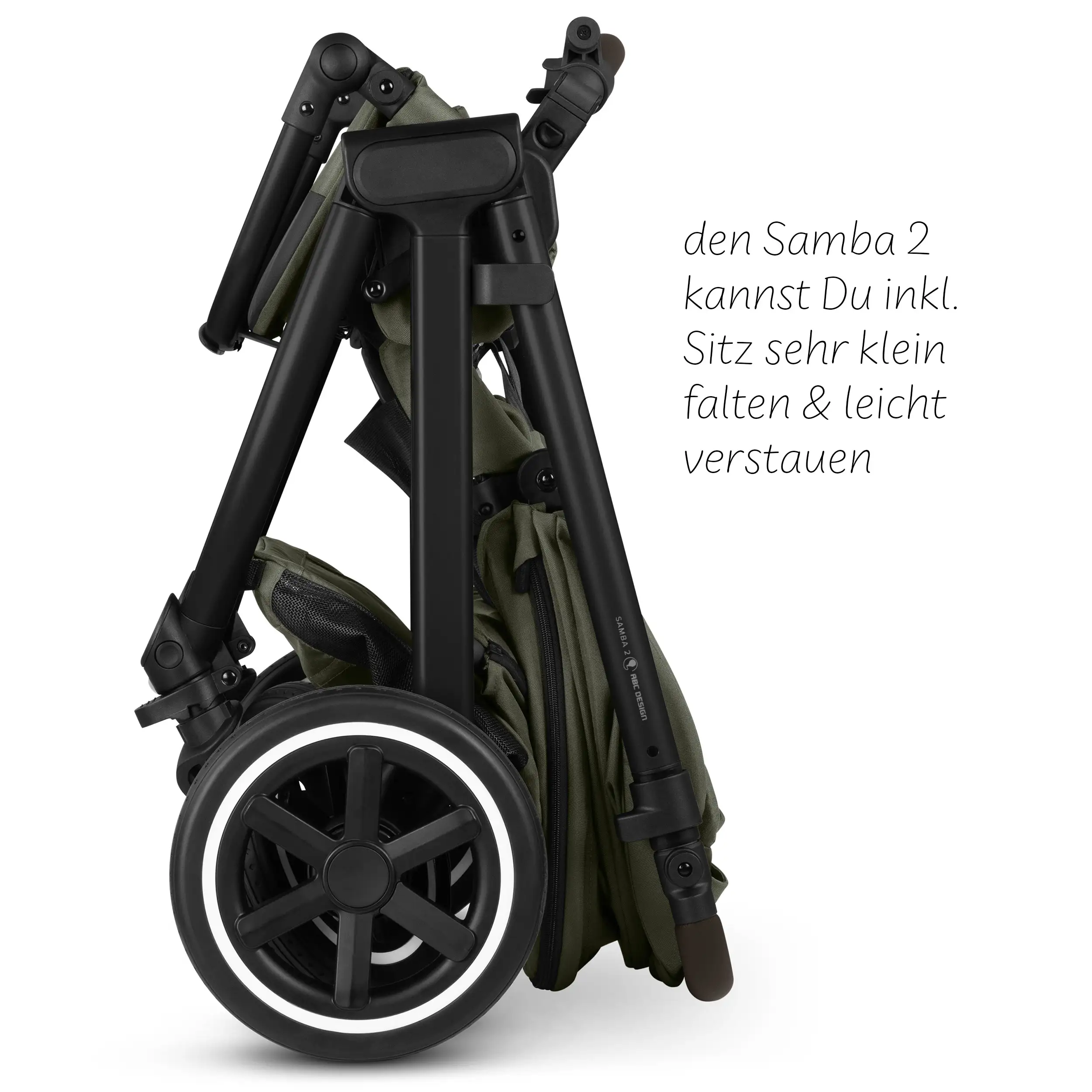 3in1-Kinderwagen-Set Samba 2 inkl. Babyschale Calla mit Liegefunktion - Avocado