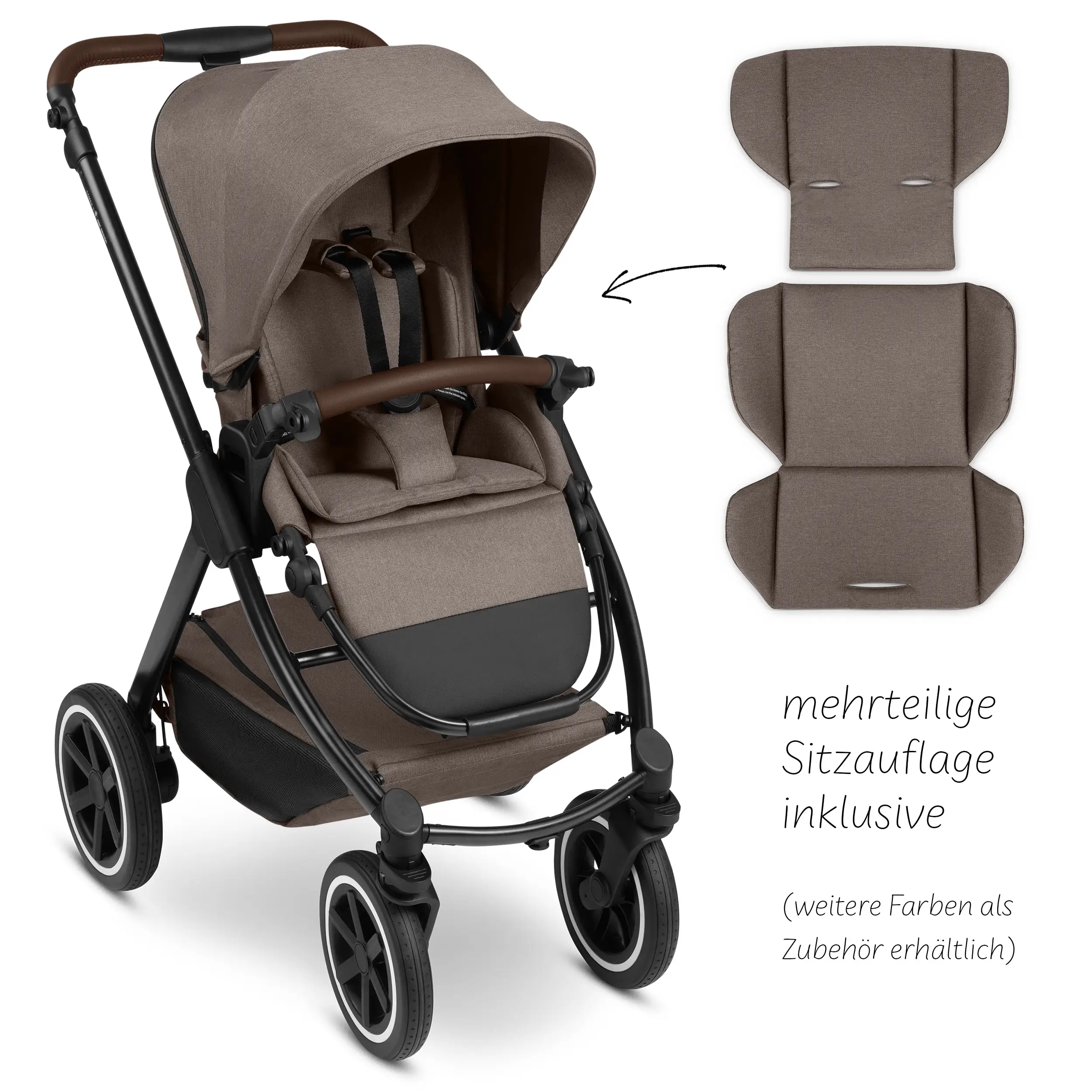 4in1-Kinderwagen-Set Samba 2 inkl. Babyschale Calla mit Liegefunktion - Nature