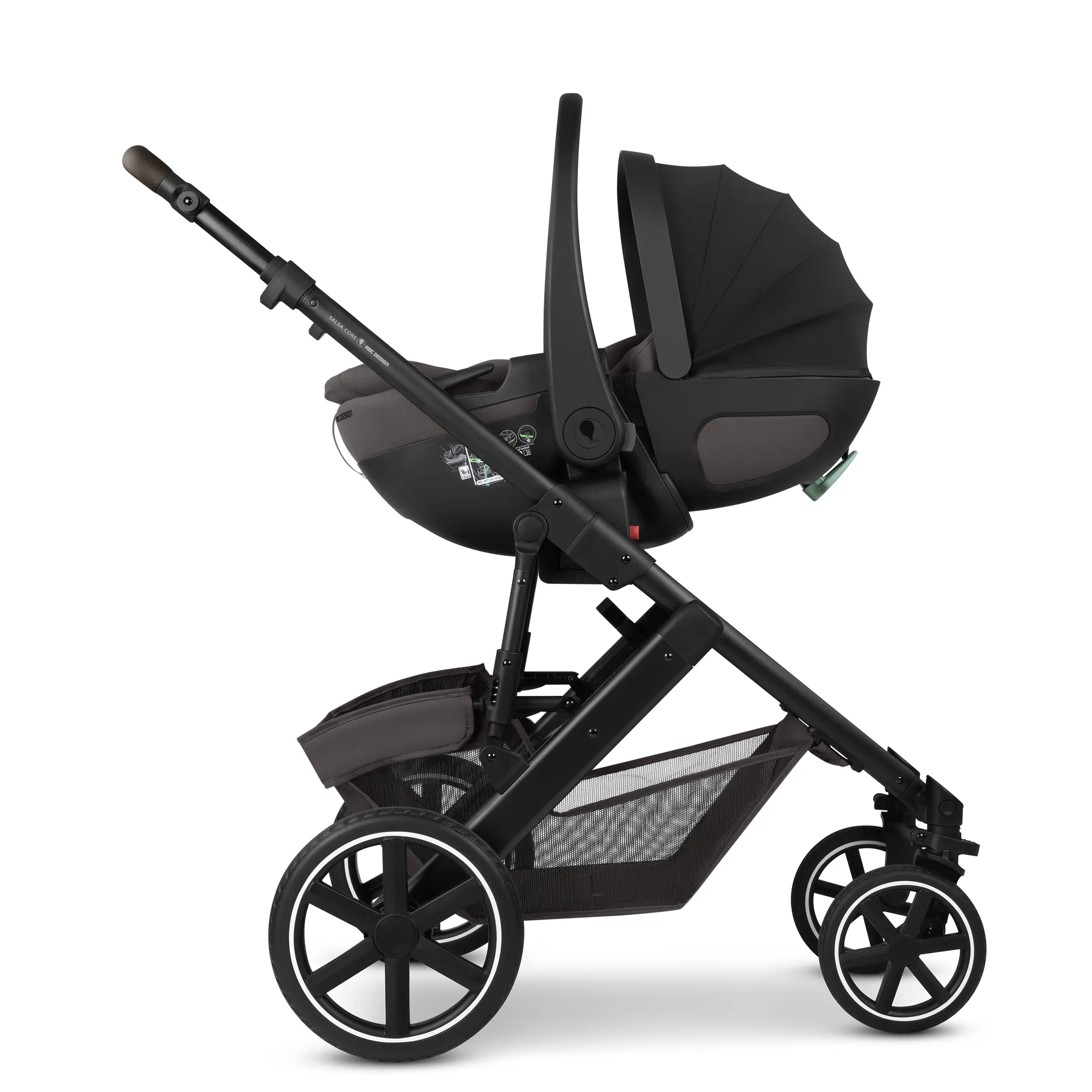 3in1 Kinderwagen-Set Salsa Core inkl. Babyschale mit Liegefunktion Calla - Falcon
