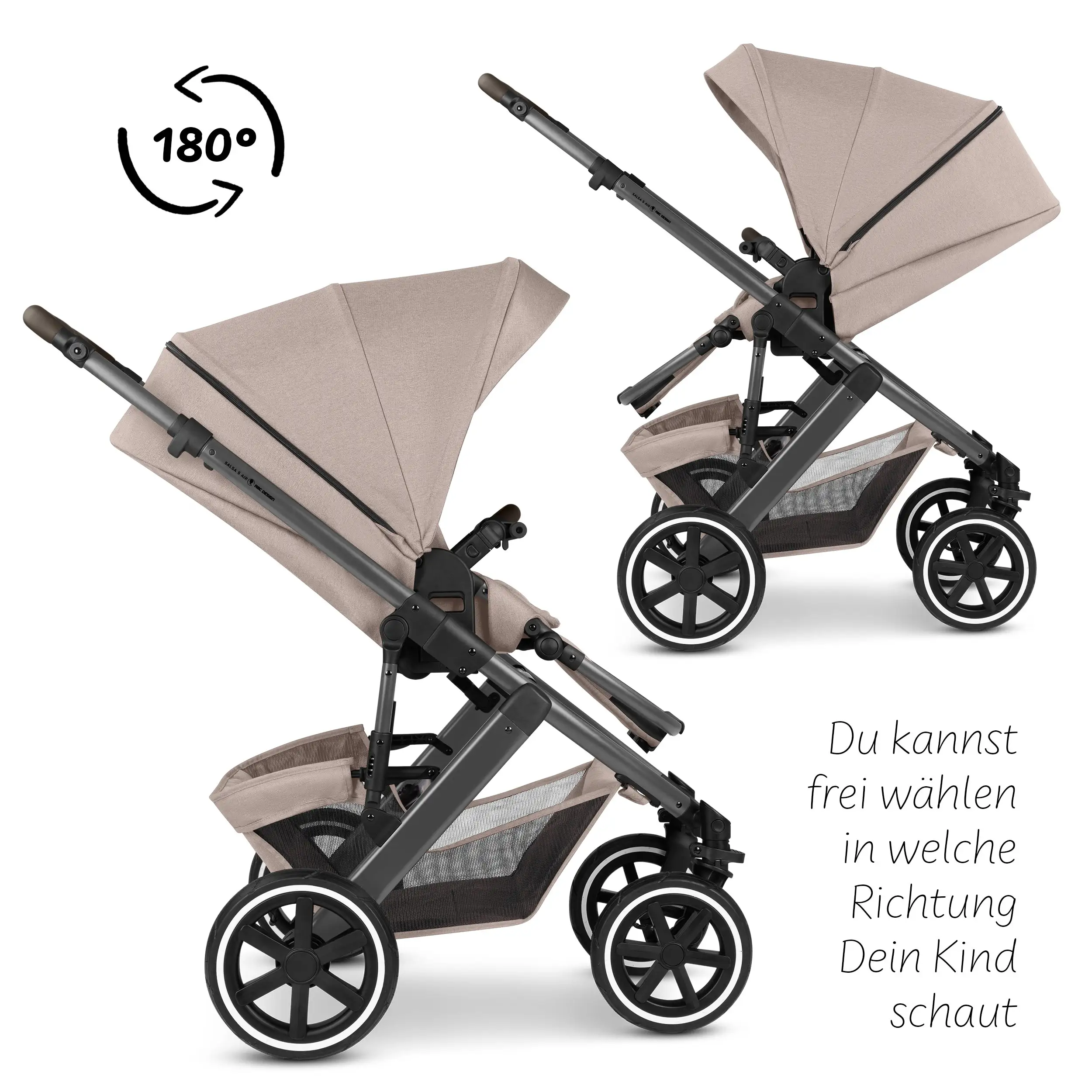 4in1 Kinderwagen-Set Salsa 5 Air inkl. Isofix Base - Camel