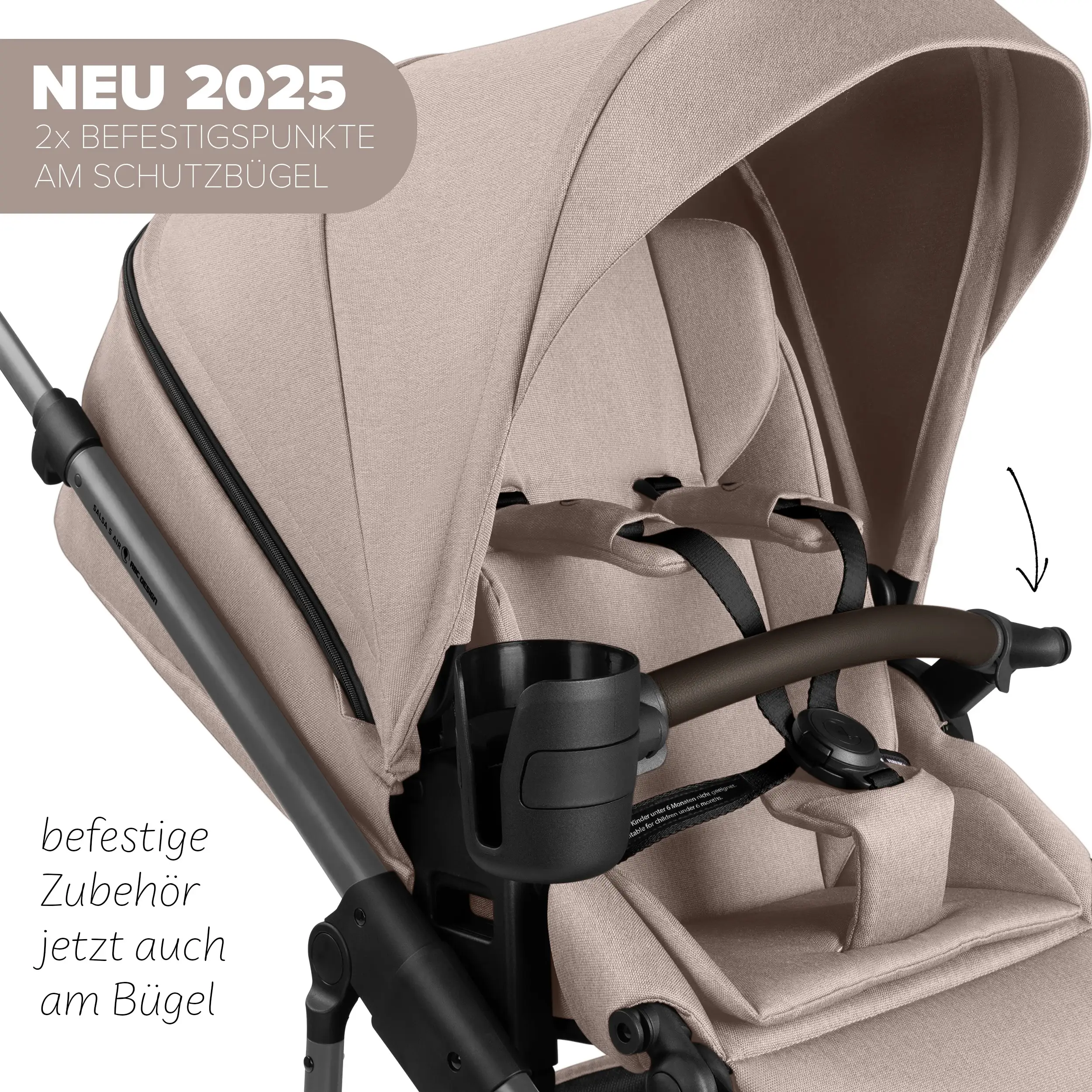 4in1 Kinderwagen-Set Salsa 5 Air inkl. Isofix Base - Camel