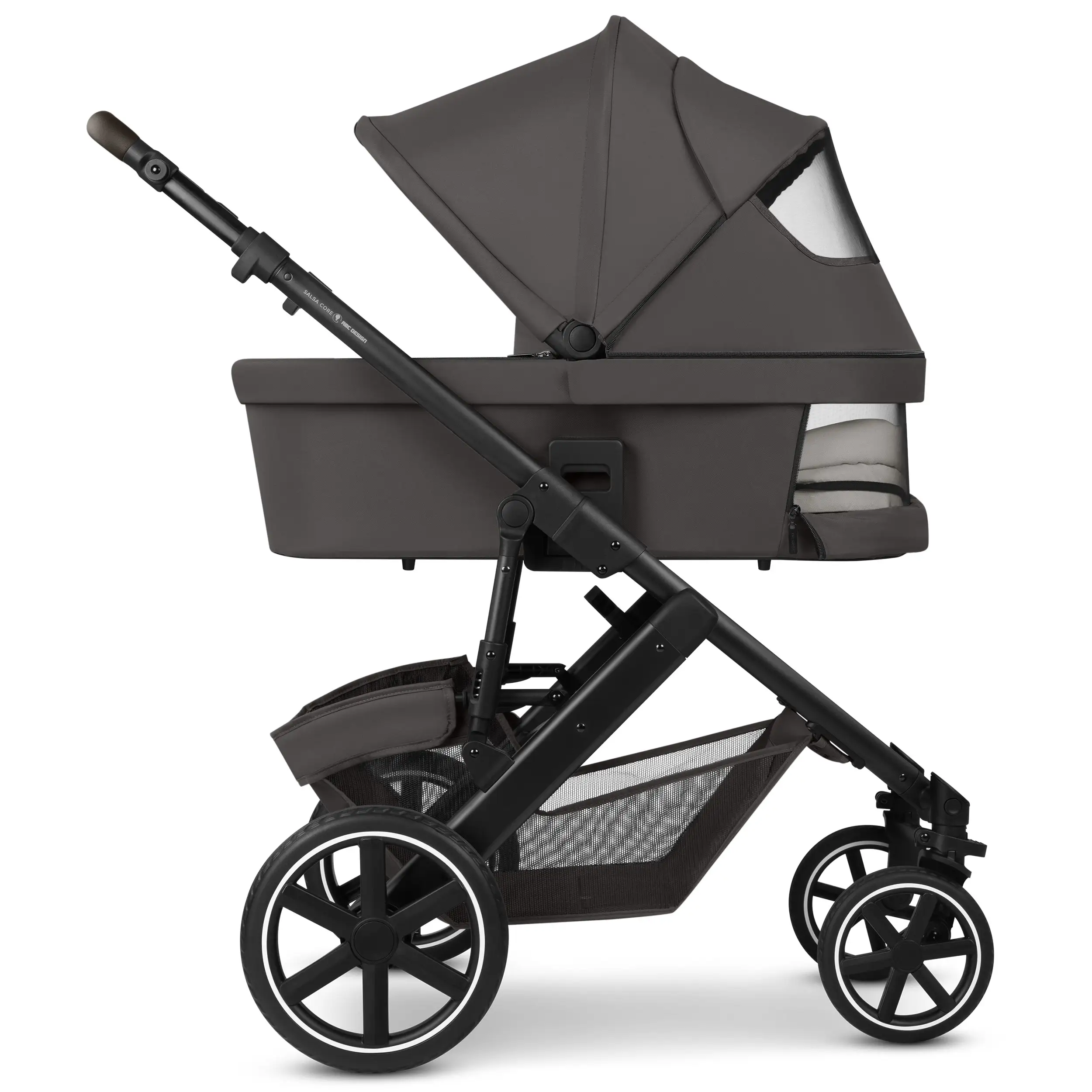 Ensemble poussette 4en1 Salsa Core avec coque auto inclinable Calla et base ISOFIX Root - Falcon