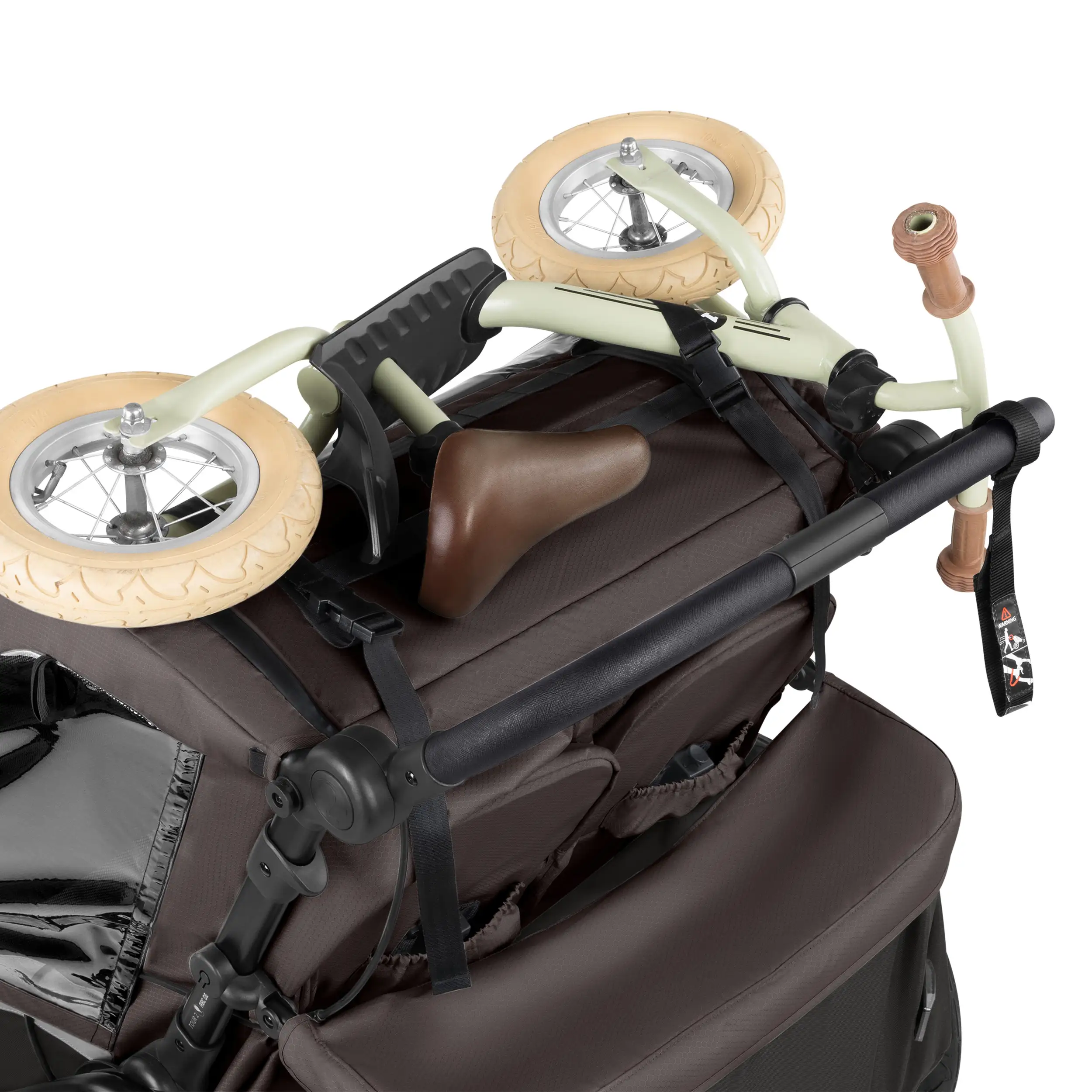 Remorque à vélo Tour 2 avec 2 sièges confortables et roues gonflables - Falcon