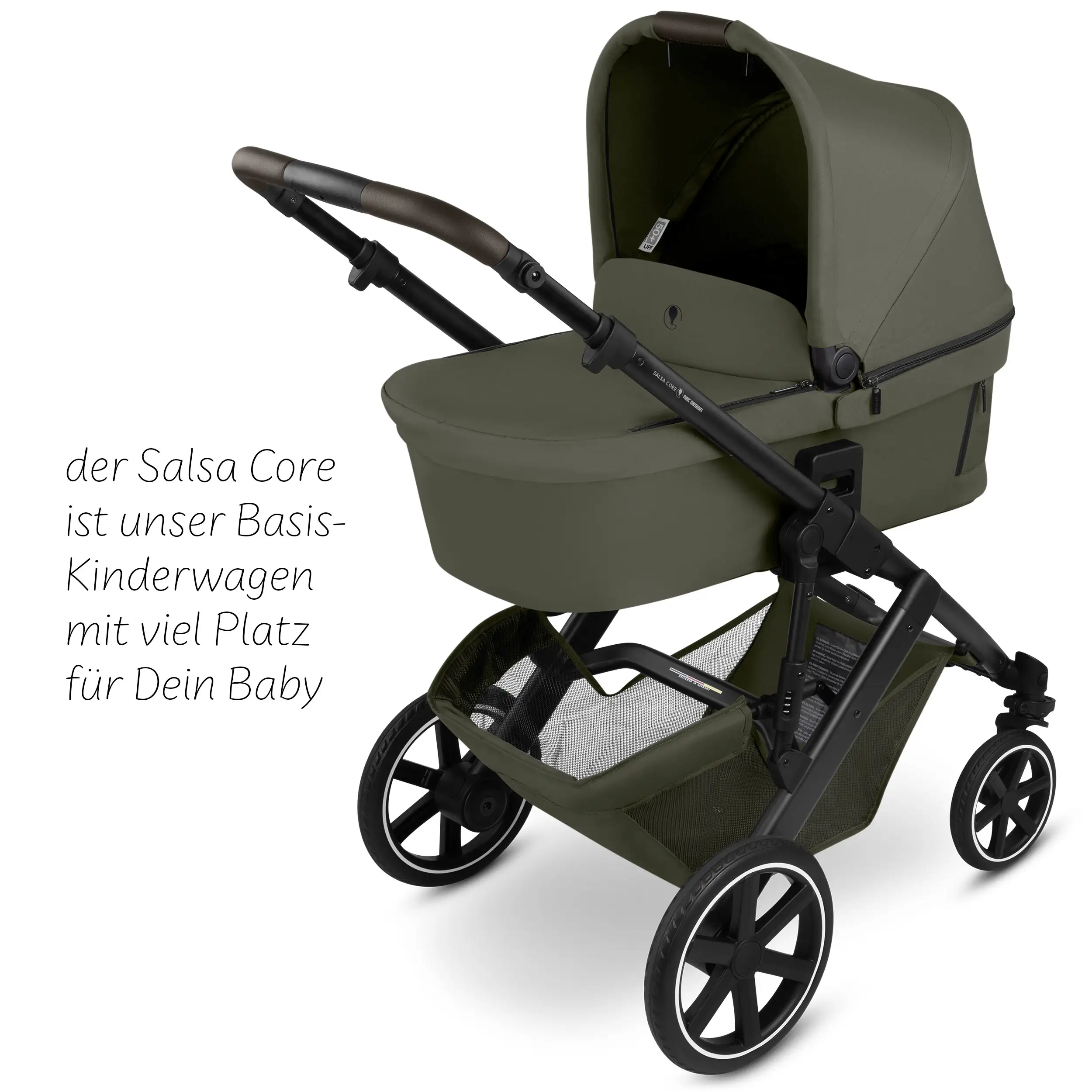 Ensemble poussette 3en1 Salsa Core avec coque auto inclinable Calla - Olive