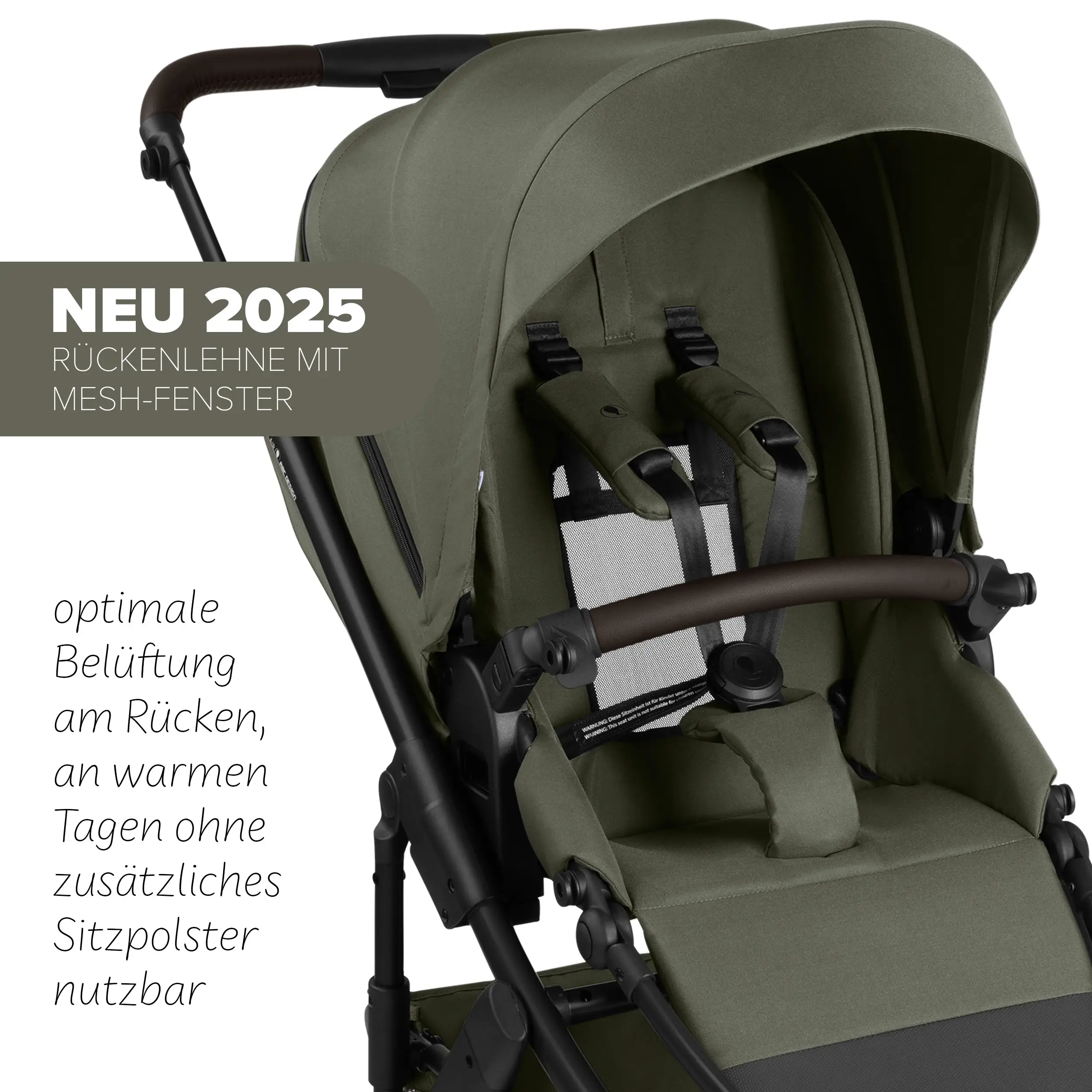 Kombi-Kinderwagen Salsa 5 Air inkl. Winterfußsack & Wickeltasche - Avocado