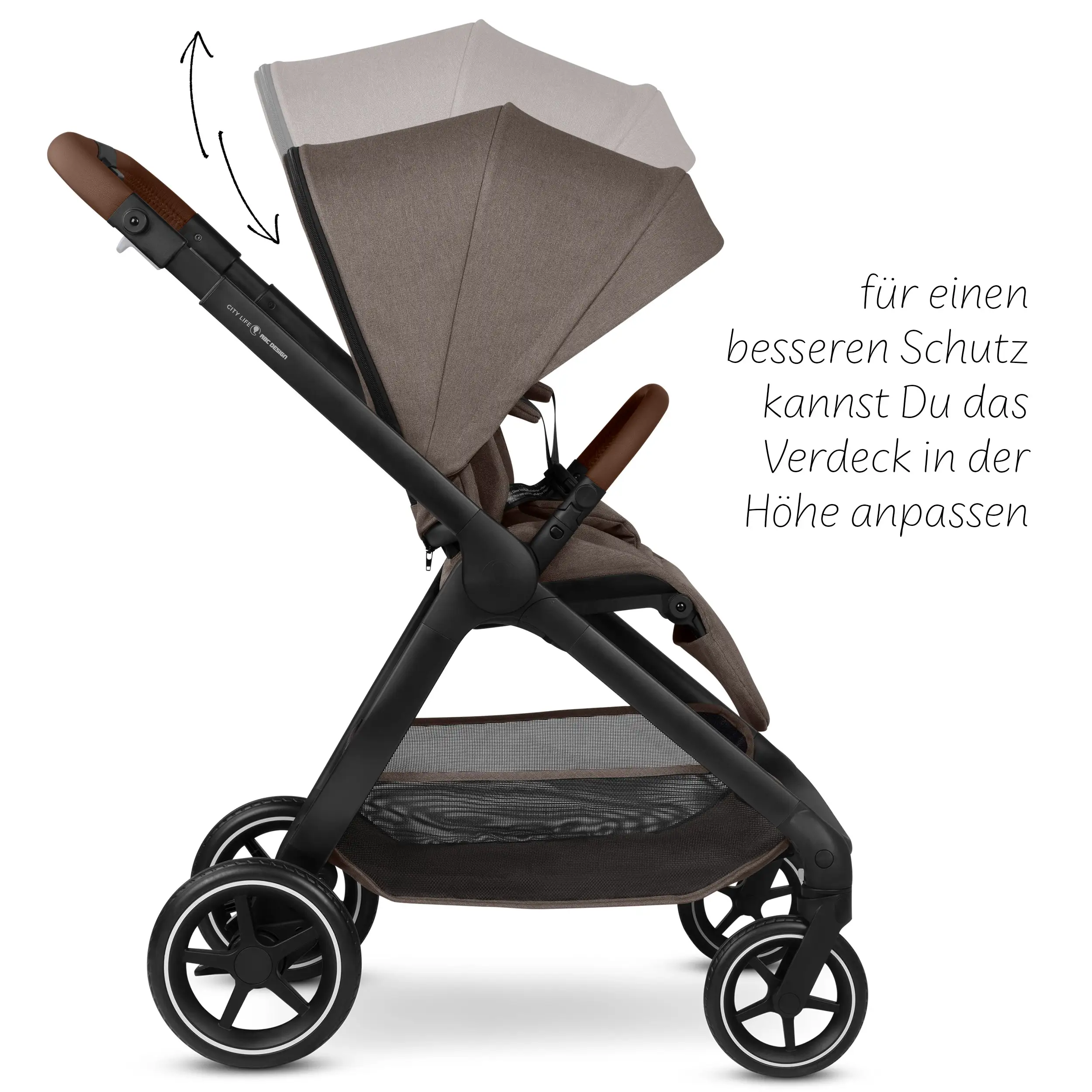3in1-Kinderwagen-Set City Life inkl. Babyschale Calla mit Liegefunktion - Nature