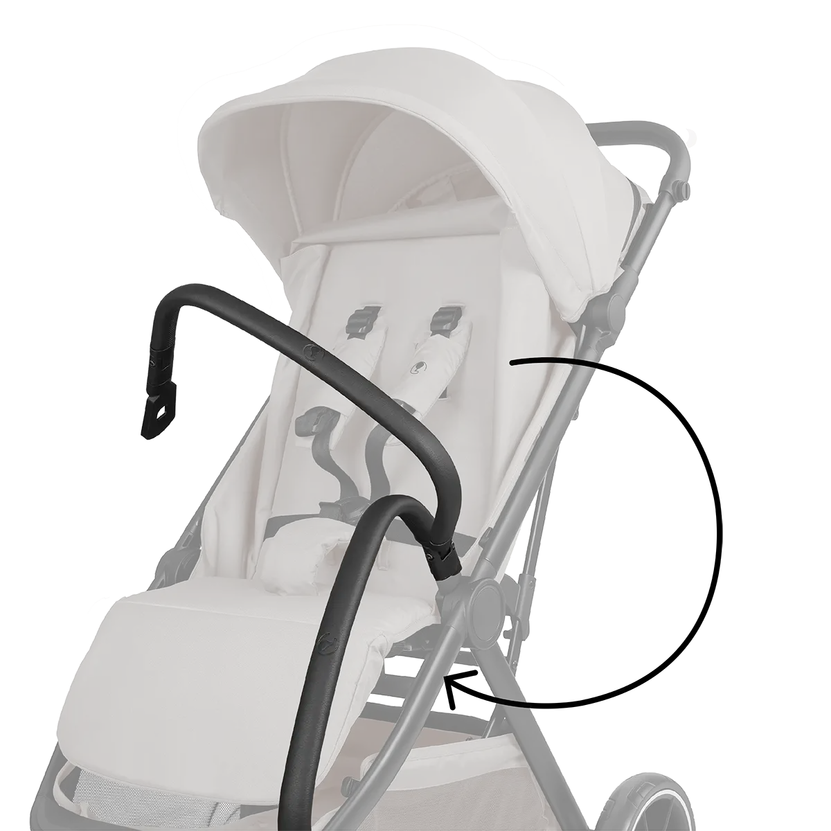 Barre de protection pivotante et rabattable
