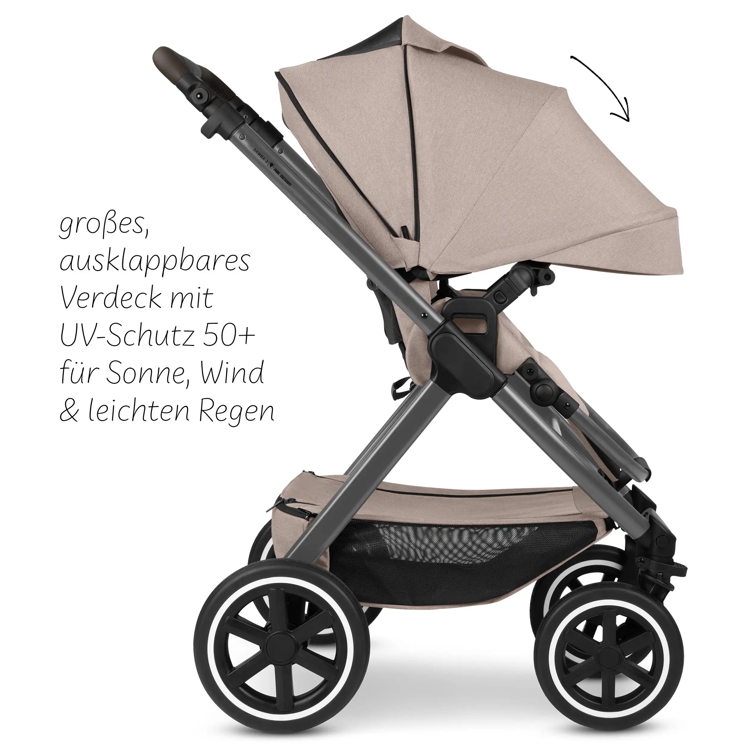 4in1 Kinderwagen Set Samba 2 inkl. Isofix Base - Camel