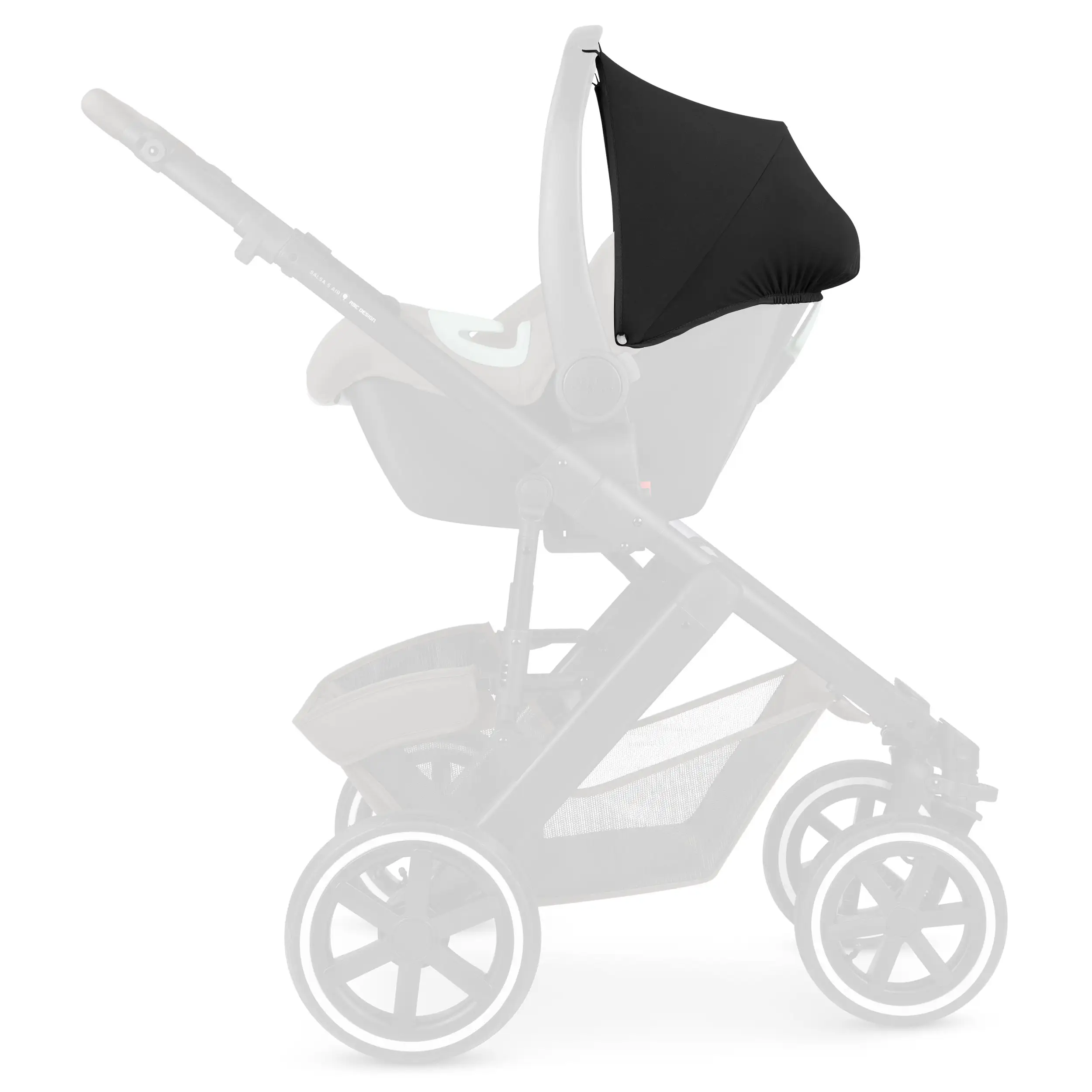 Ersatz-Sonnenverdeck für Babyschale Tulip - Black