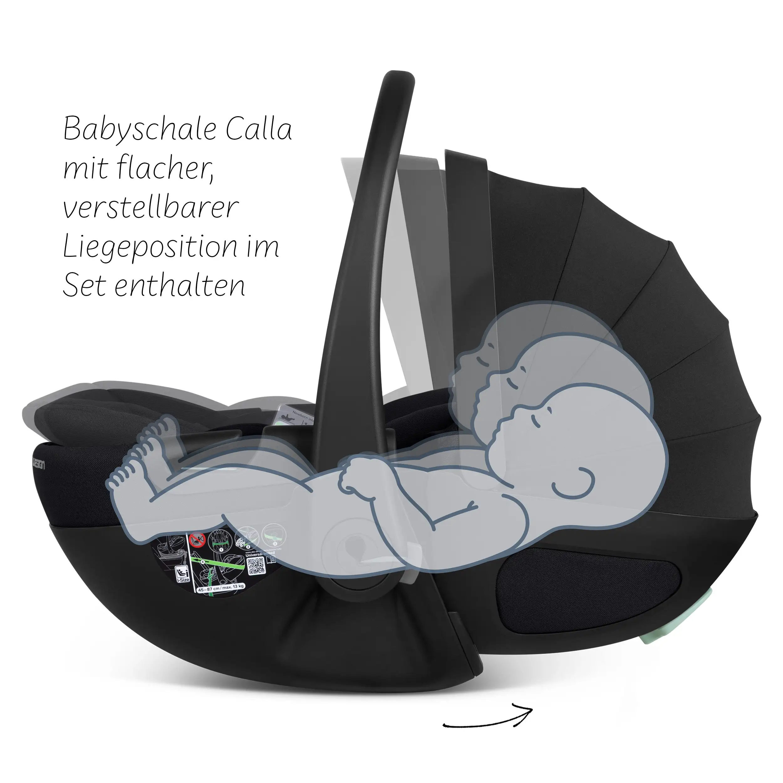 3in1-Kinderwagen-Set City Life inkl. Babyschale Calla mit Liegefunktion - Nature