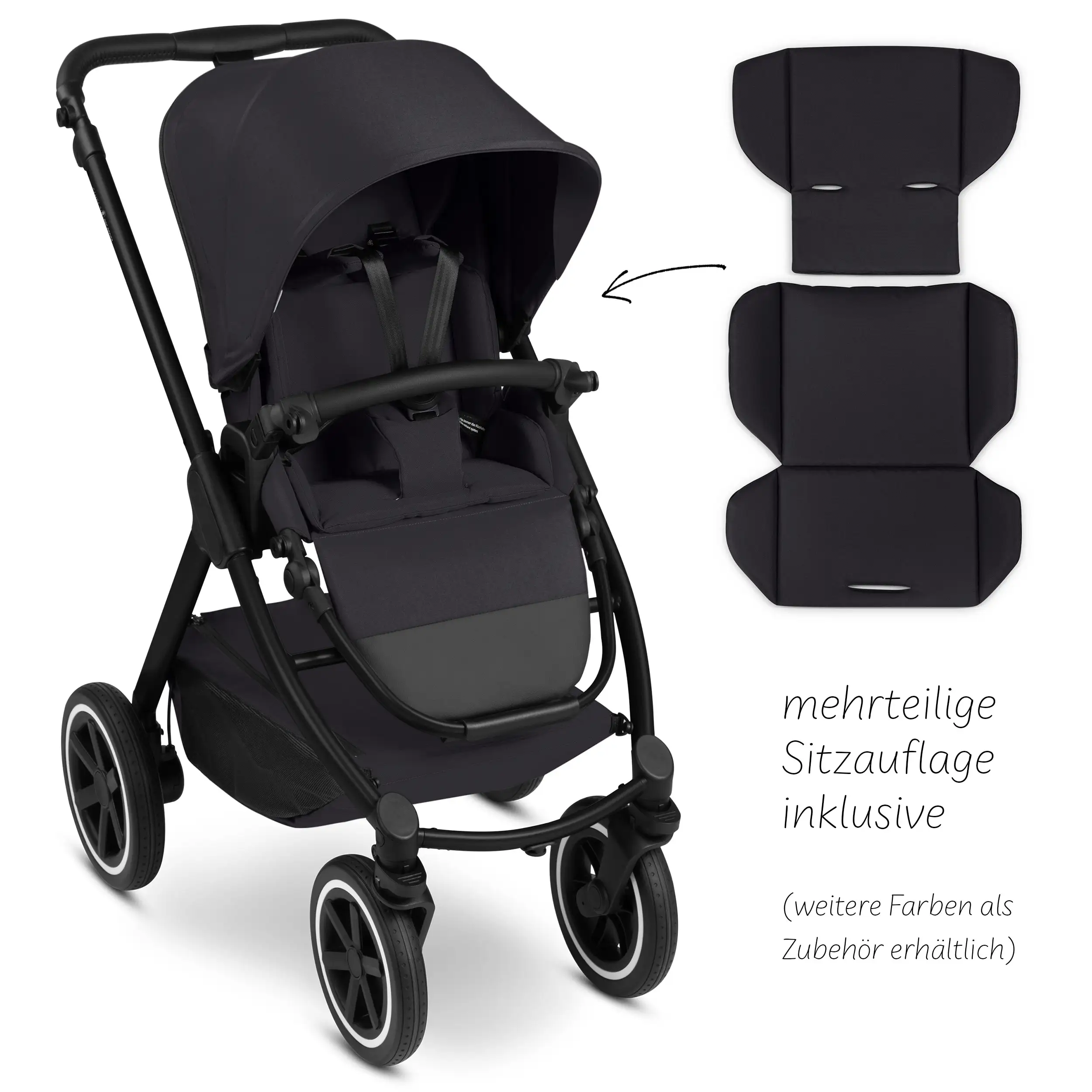 3in1 Kinderwagen-Set Samba 2 inkl. Babyschale Maxi Cosi Pebble 360 Pro 2 - Coal