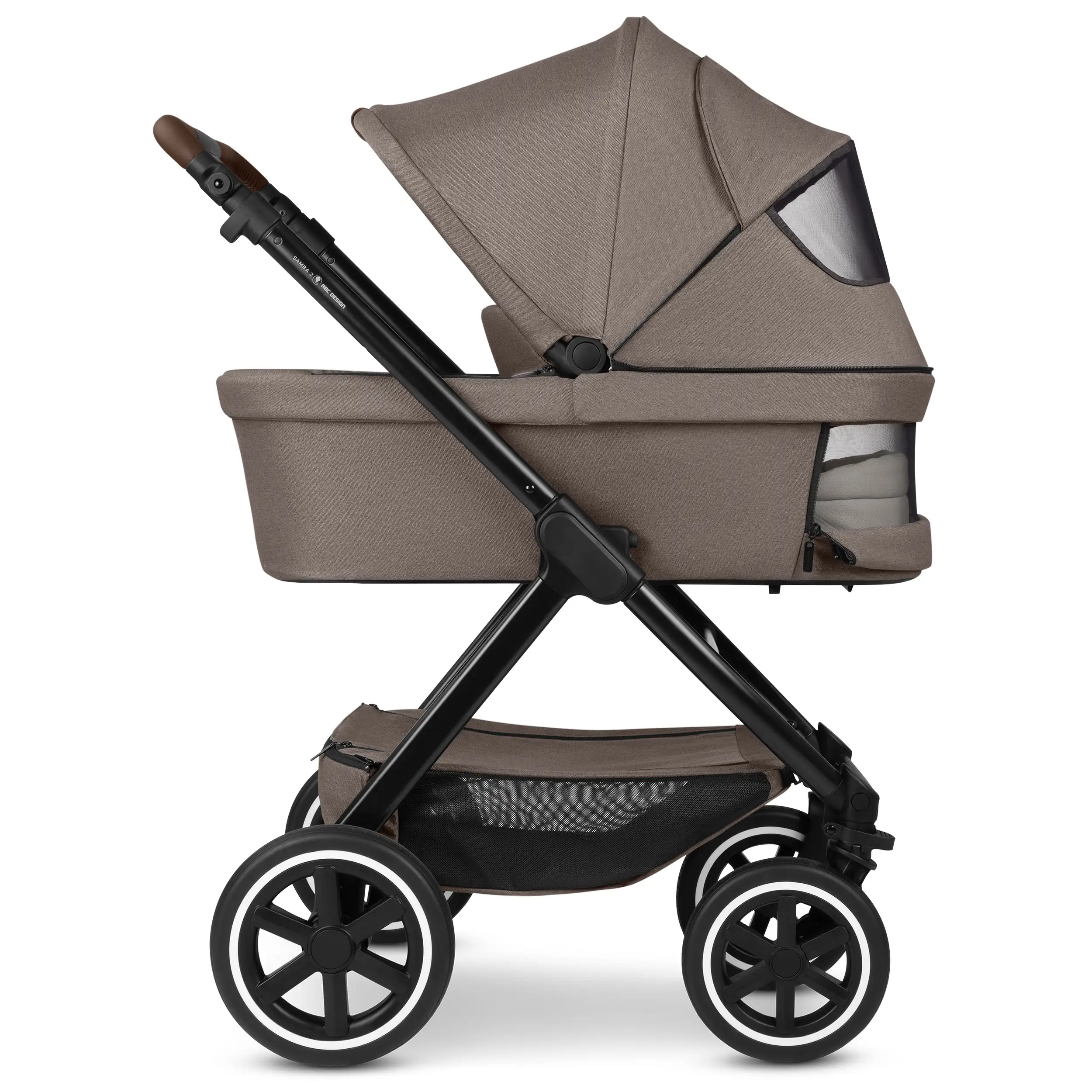 3in1-Kinderwagen-Set Samba 2 inkl. Babyschale Calla mit Liegefunktion - Nature