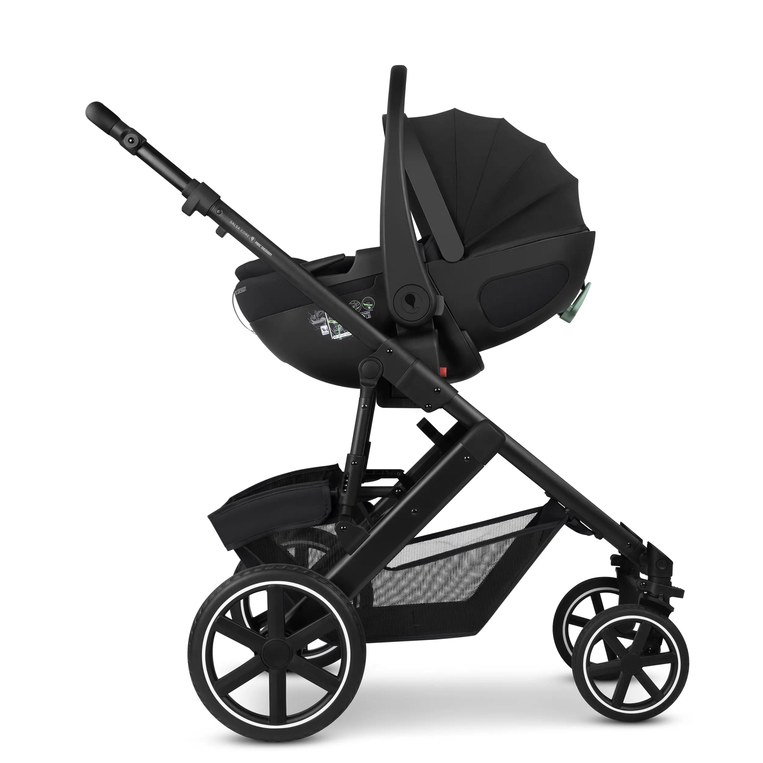 3in1 Kinderwagen-Set Salsa Core inkl. Babyschale mit Liegefunktion Calla - Ink