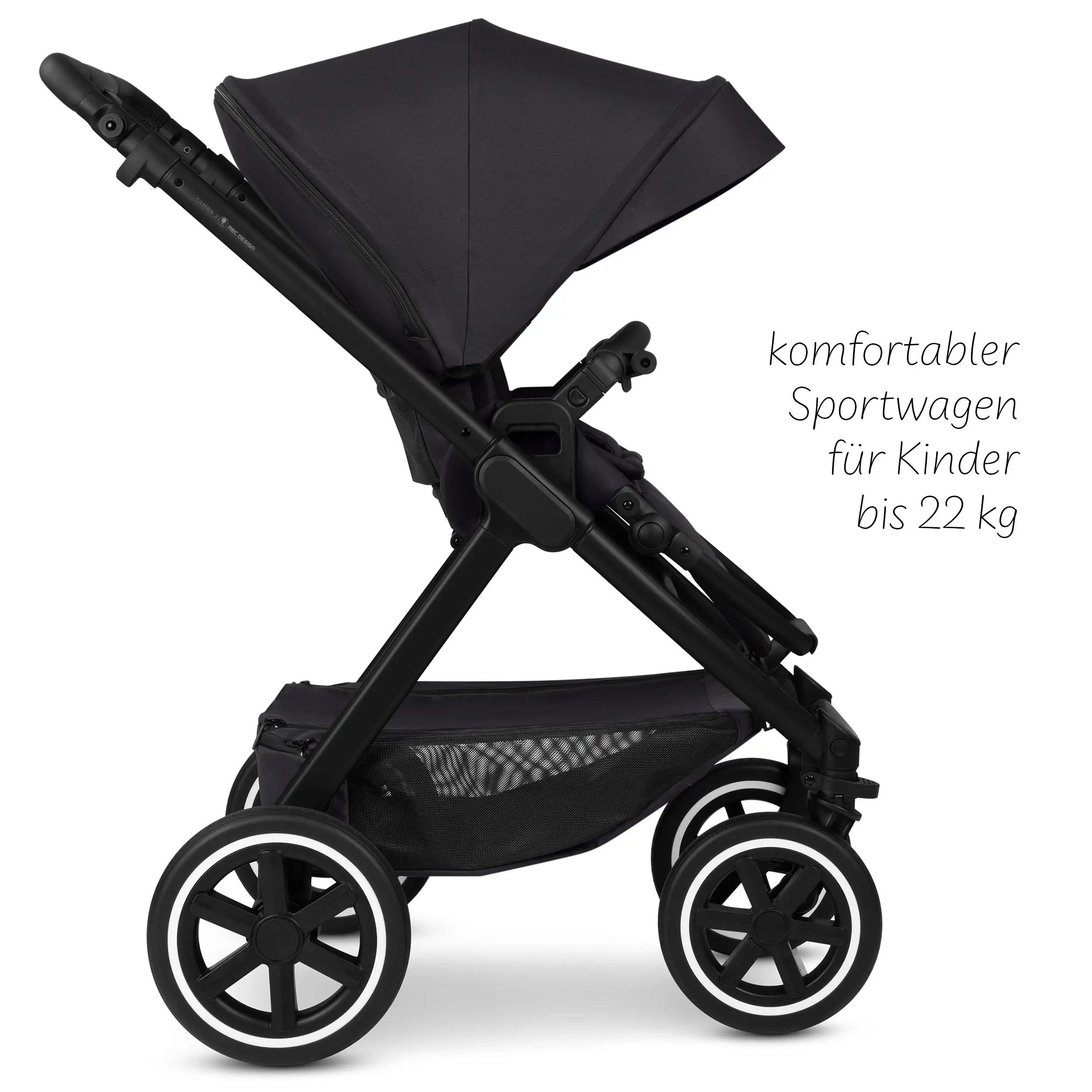 3in1 Kinderwagen-Set Samba 2 inkl. Babyschale Maxi Cosi Pebble 360 Pro 2 - Coal