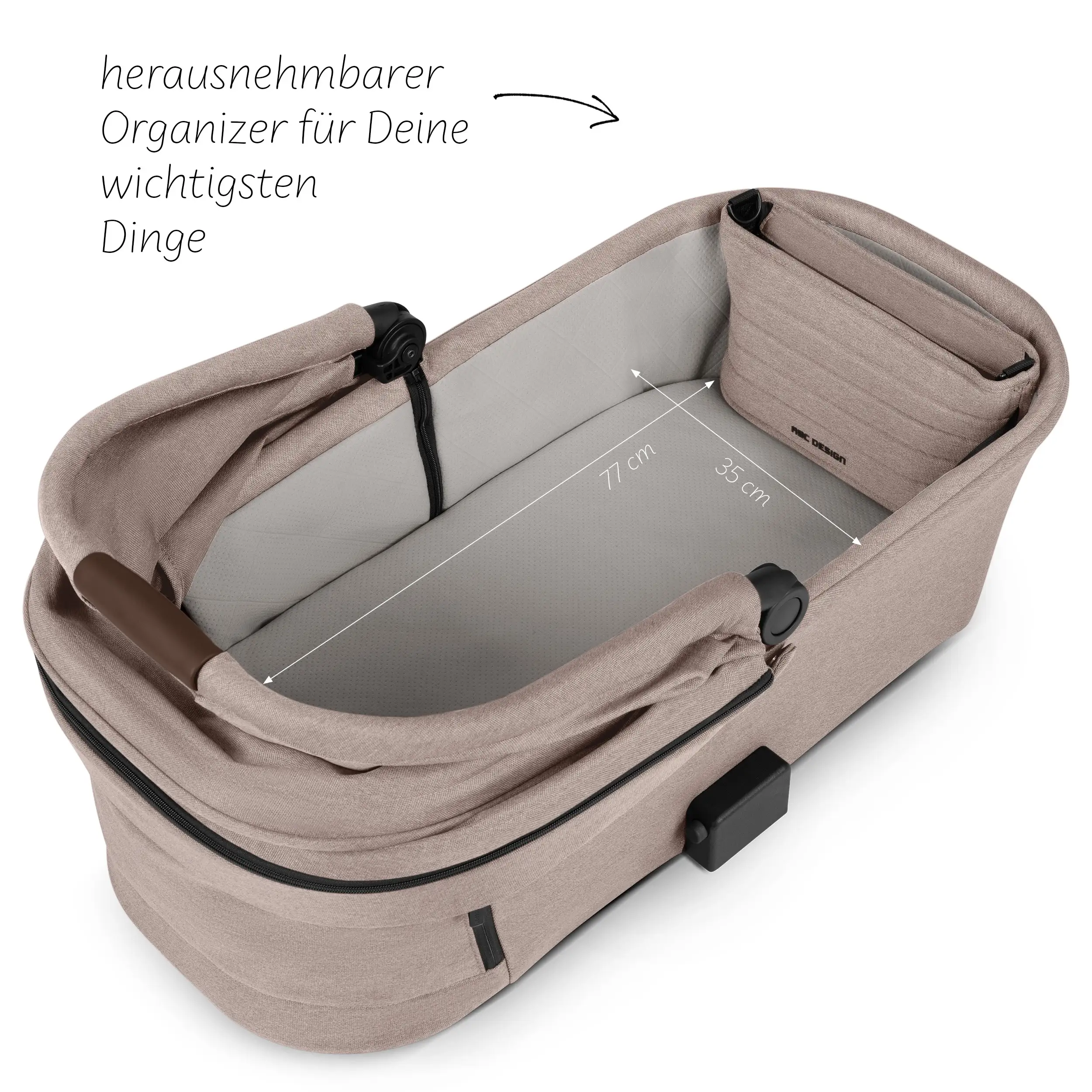 3in1-Kinderwagen-Set Salsa 5 Air inkl. Babyschale Calla mit Liegefunktion - Camel