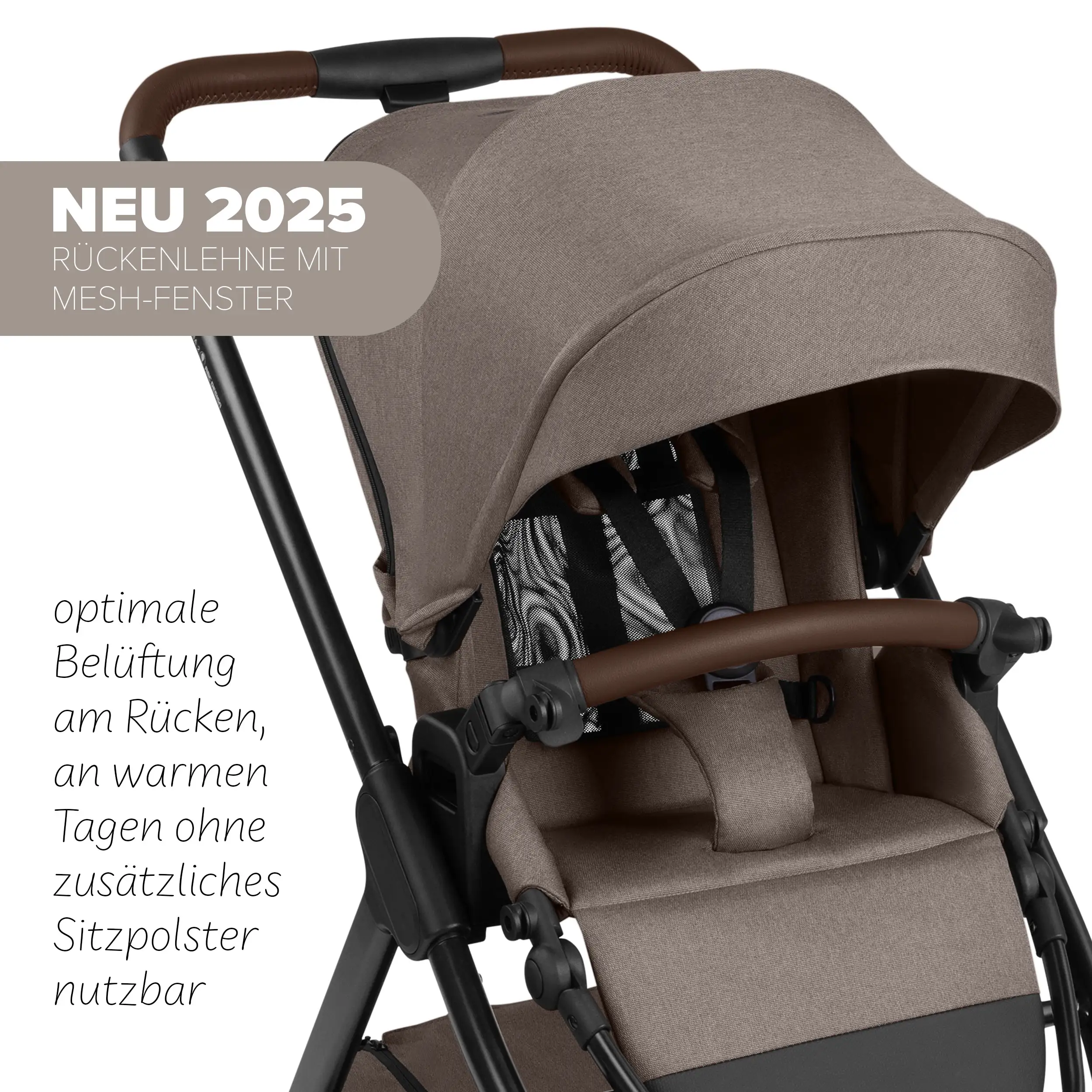 3in1-Kinderwagen-Set Samba 2 inkl. Babyschale Calla mit Liegefunktion - Nature