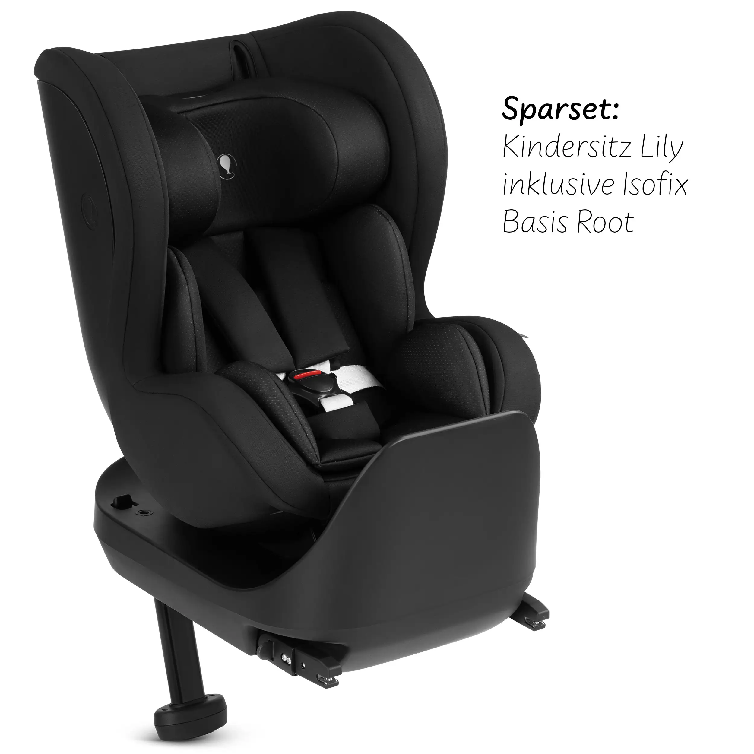 Kindersitz Lily i-Size inkl. drehbarer Isofix Base Root - Black