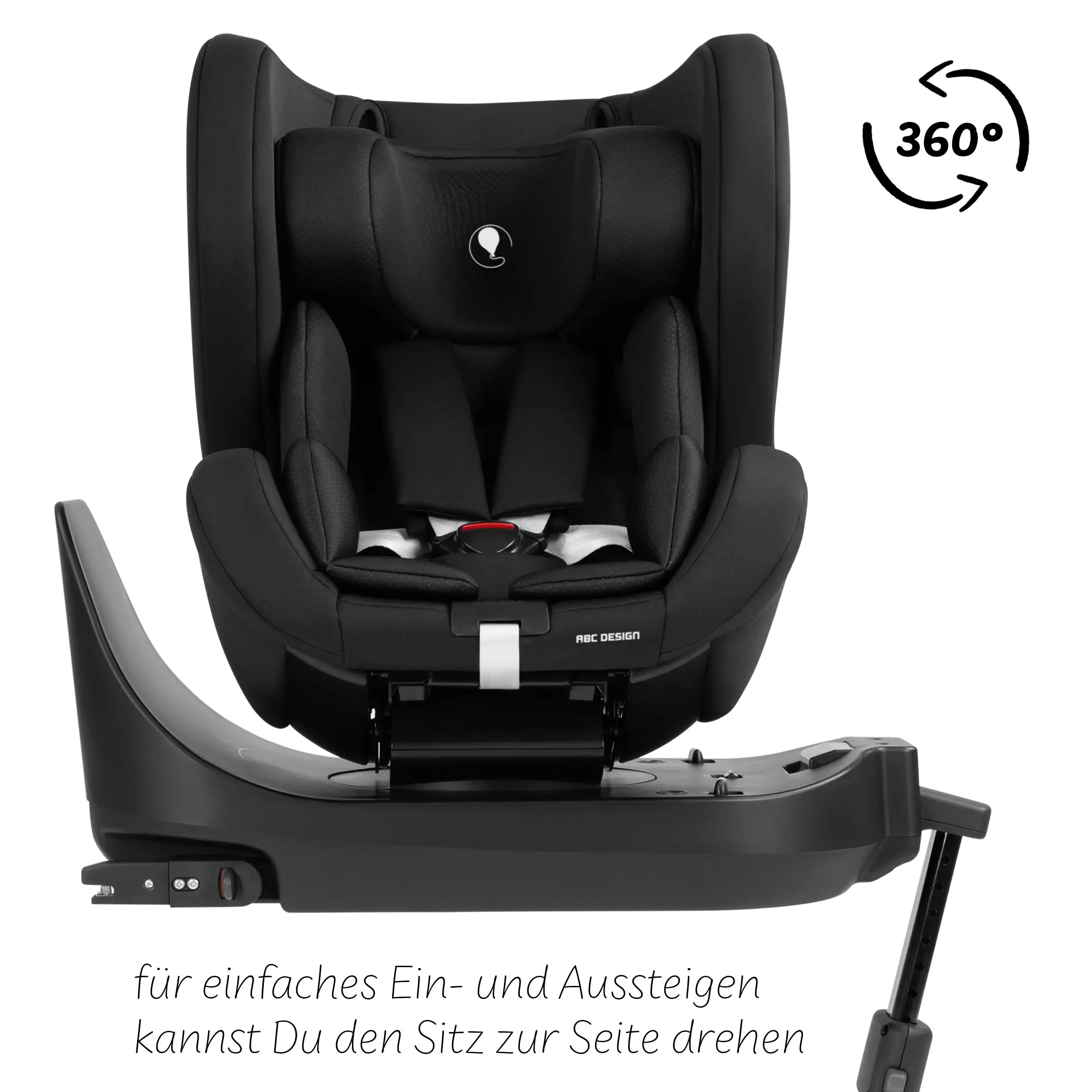 Kindersitz Lily i-Size inkl. drehbarer Isofix Base Root - Black