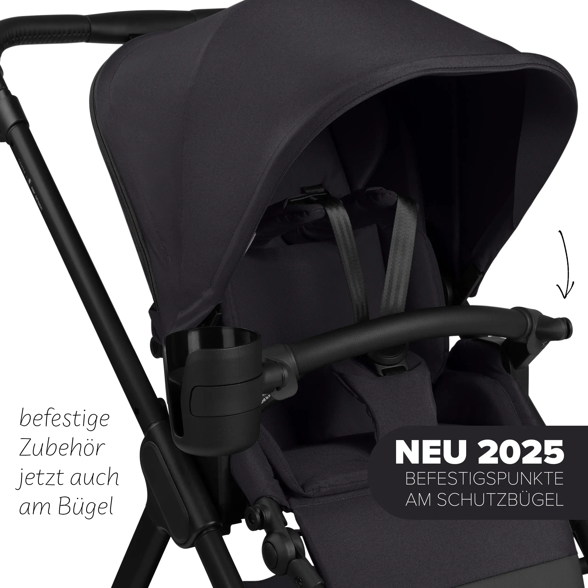 3in1 Kinderwagen-Set Samba 2 inkl. Babyschale Maxi Cosi Pebble 360 Pro 2 - Coal