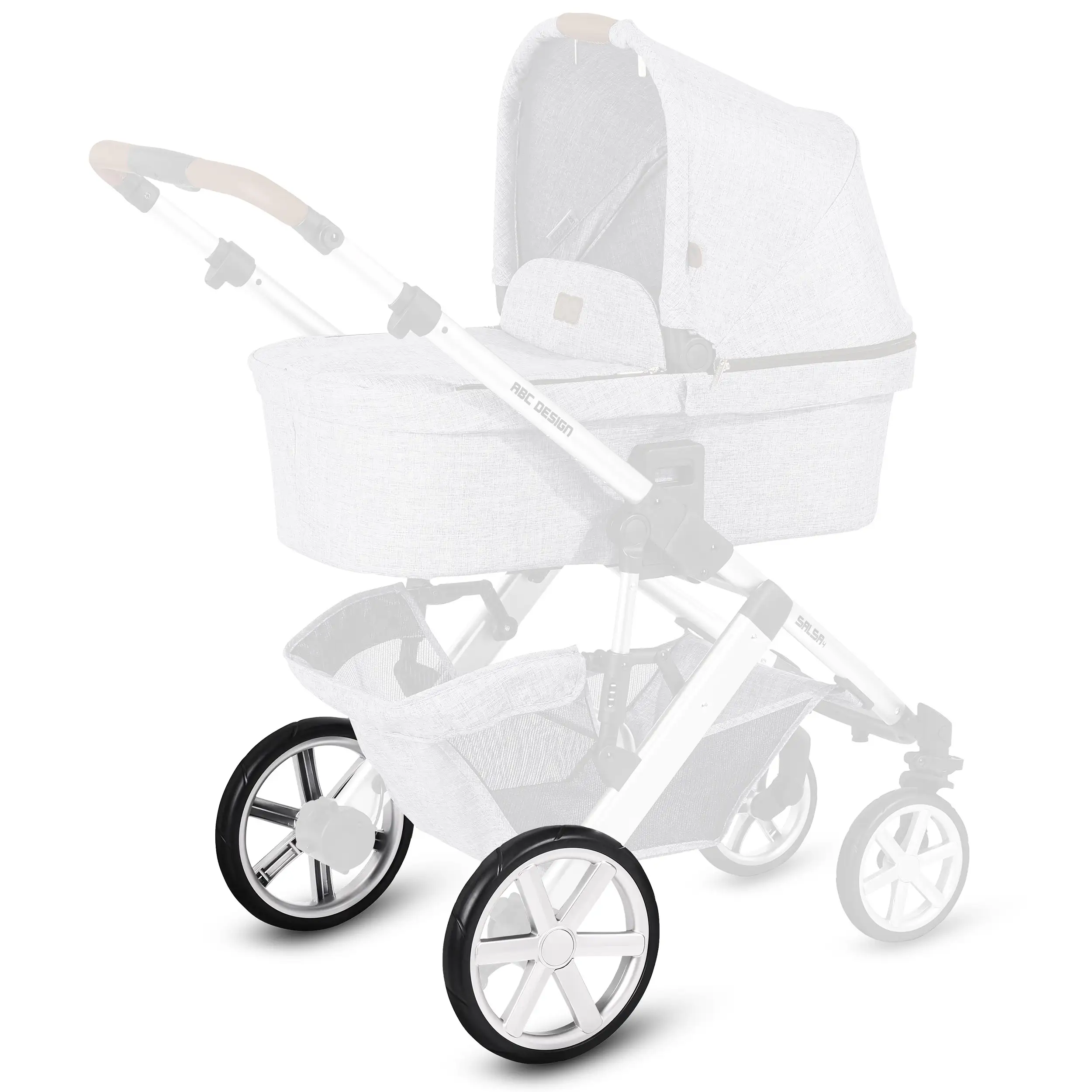 Hinterräder Satz (2 Stück) für Salsa 4 - EVA Silver / Black