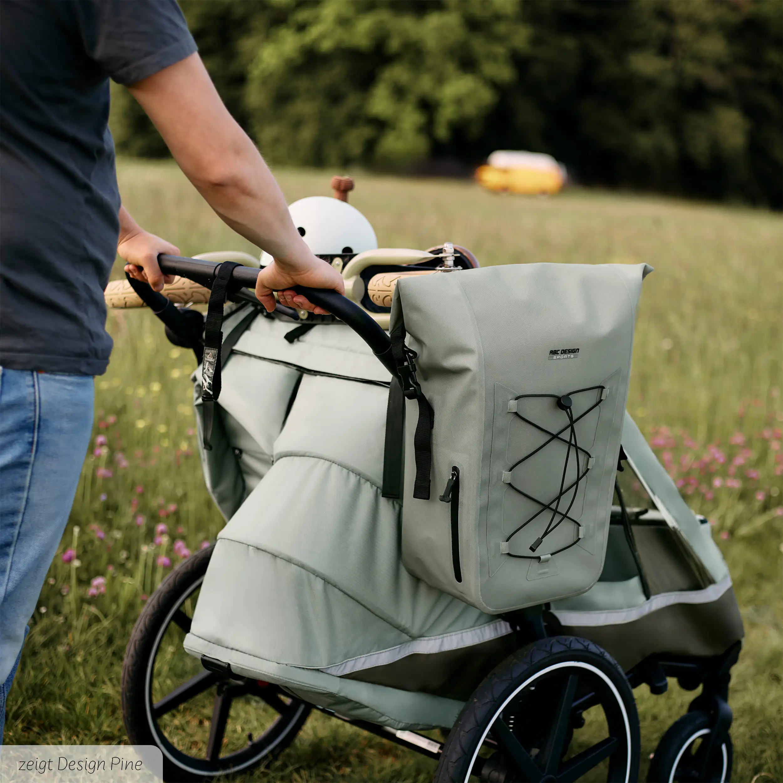 Satteltasche Sion 20L für Kinderwagen Fahrradanhänger & Alltag - Mango