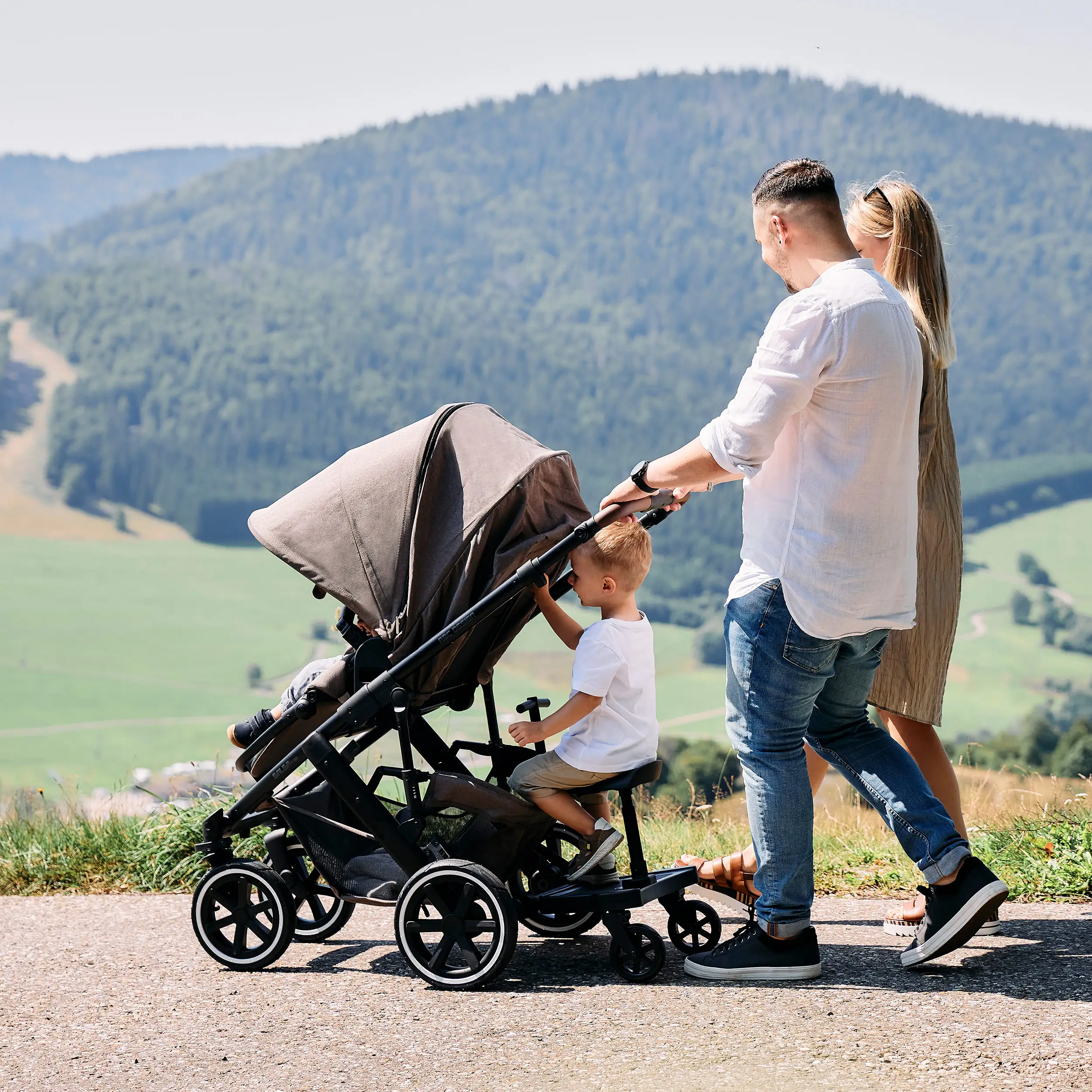 Trittbrett Kiddie Ride On 2 Set inkl. Sitz