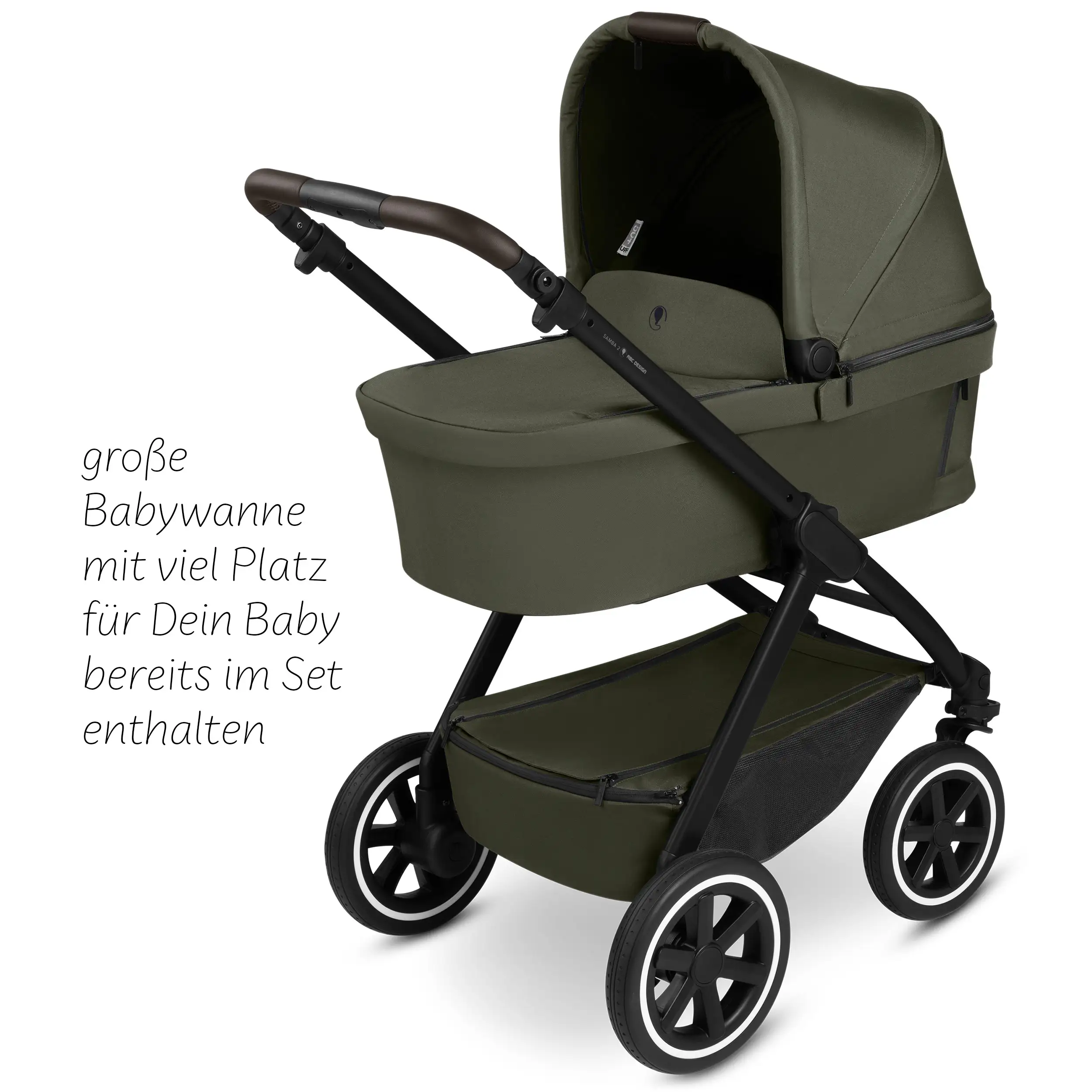 4in1 Kinderwagen Set Samba 2 inkl. Isofix Base - Avocado