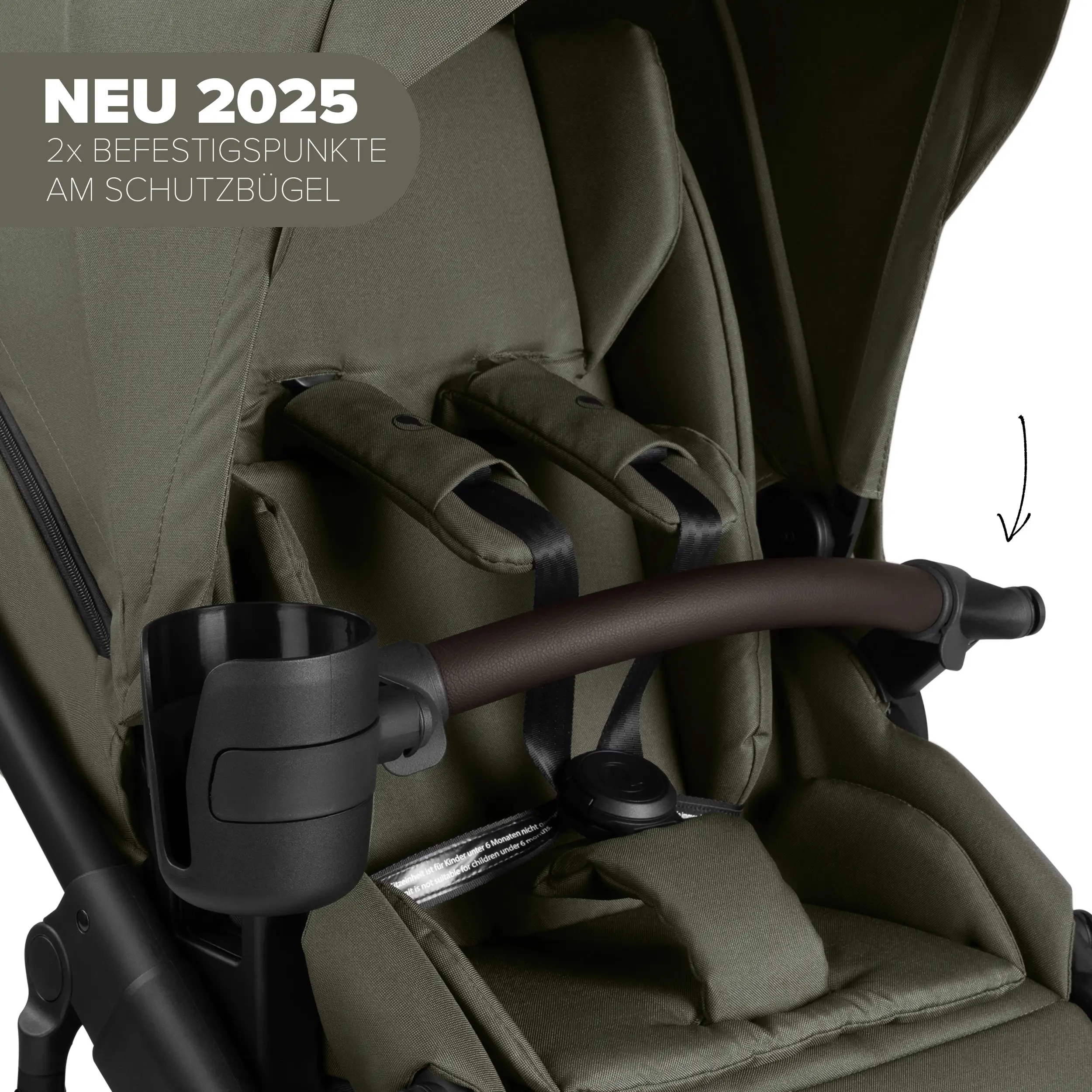 Poussette combinée Salsa 5 Air avec sac à langer Urban, moustiquaire et habillage pluie - Avocado