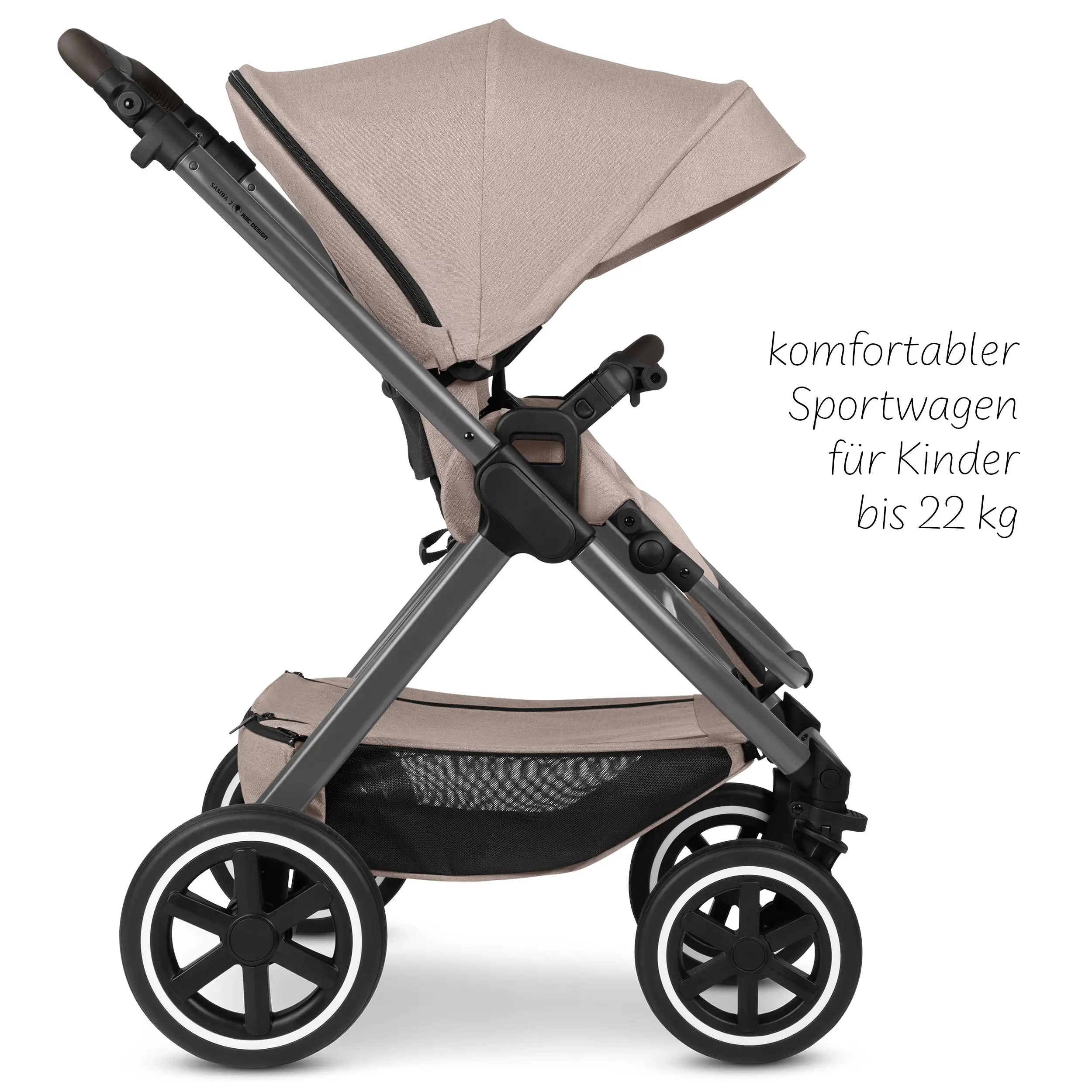 4in1 Kinderwagen Set Samba 2 inkl. Isofix Base - Camel