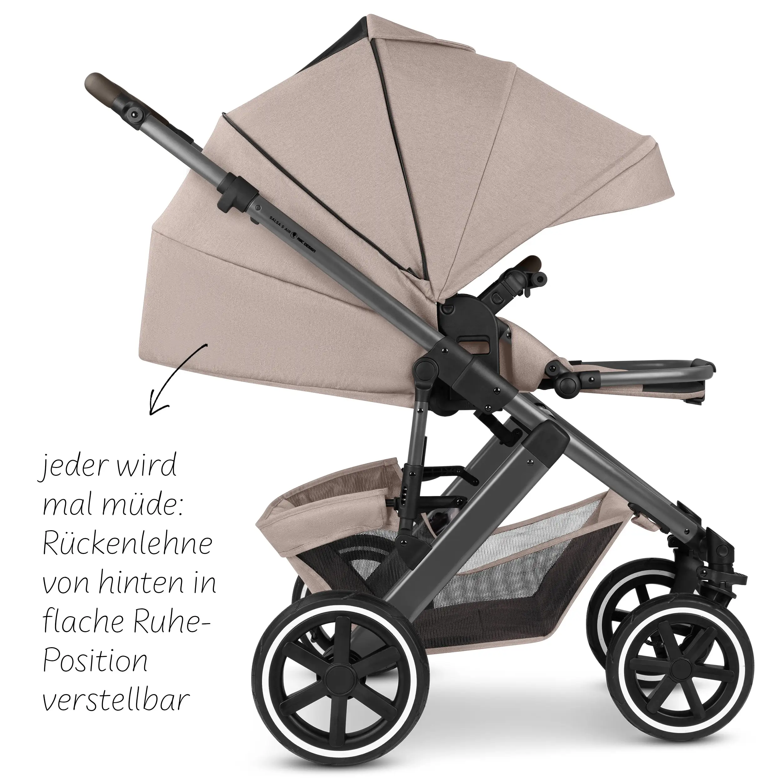 4in1 Kinderwagen-Set Salsa 5 Air inkl. Isofix Base - Camel