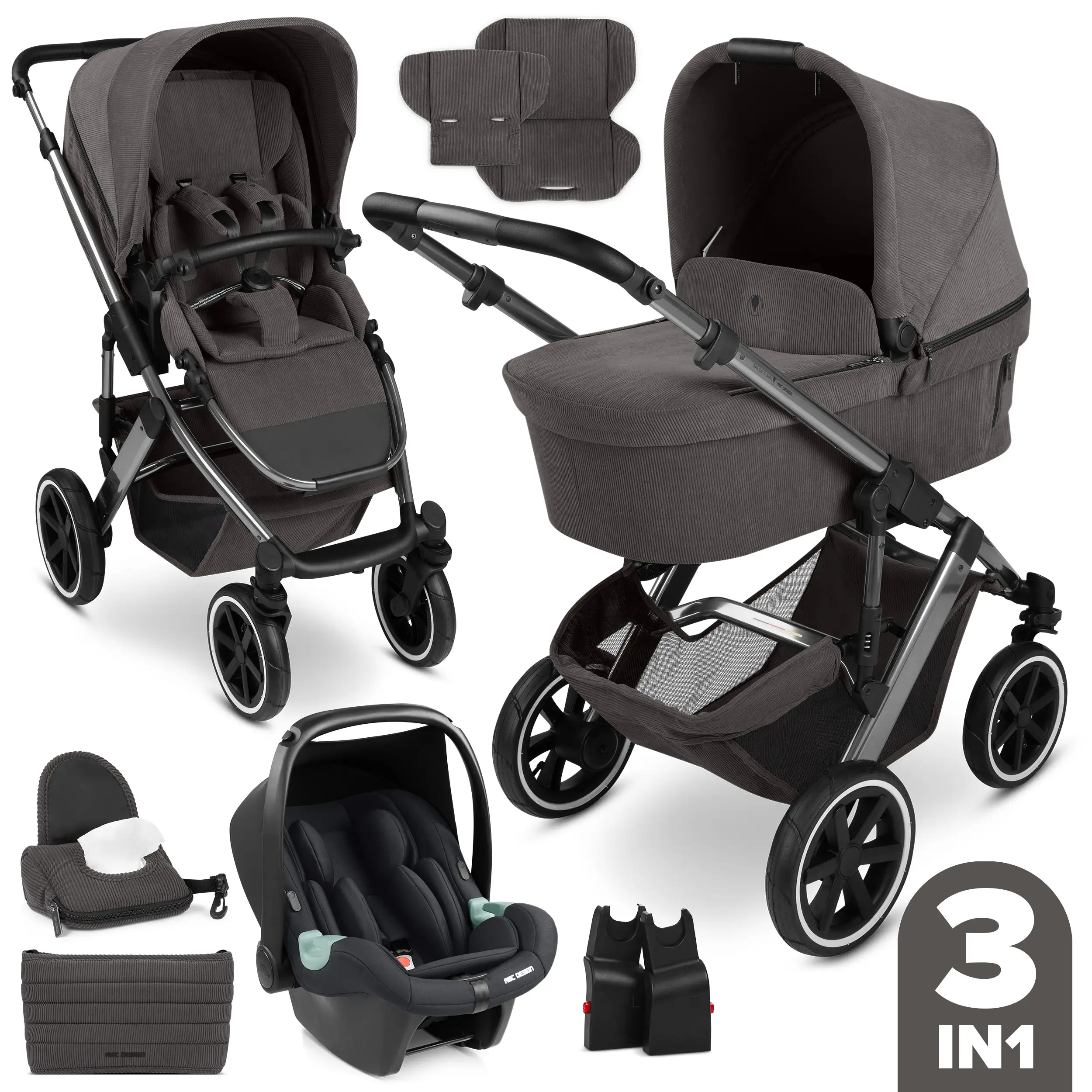 3in1 Kinderwagen-Set Salsa 5 Air - Almond