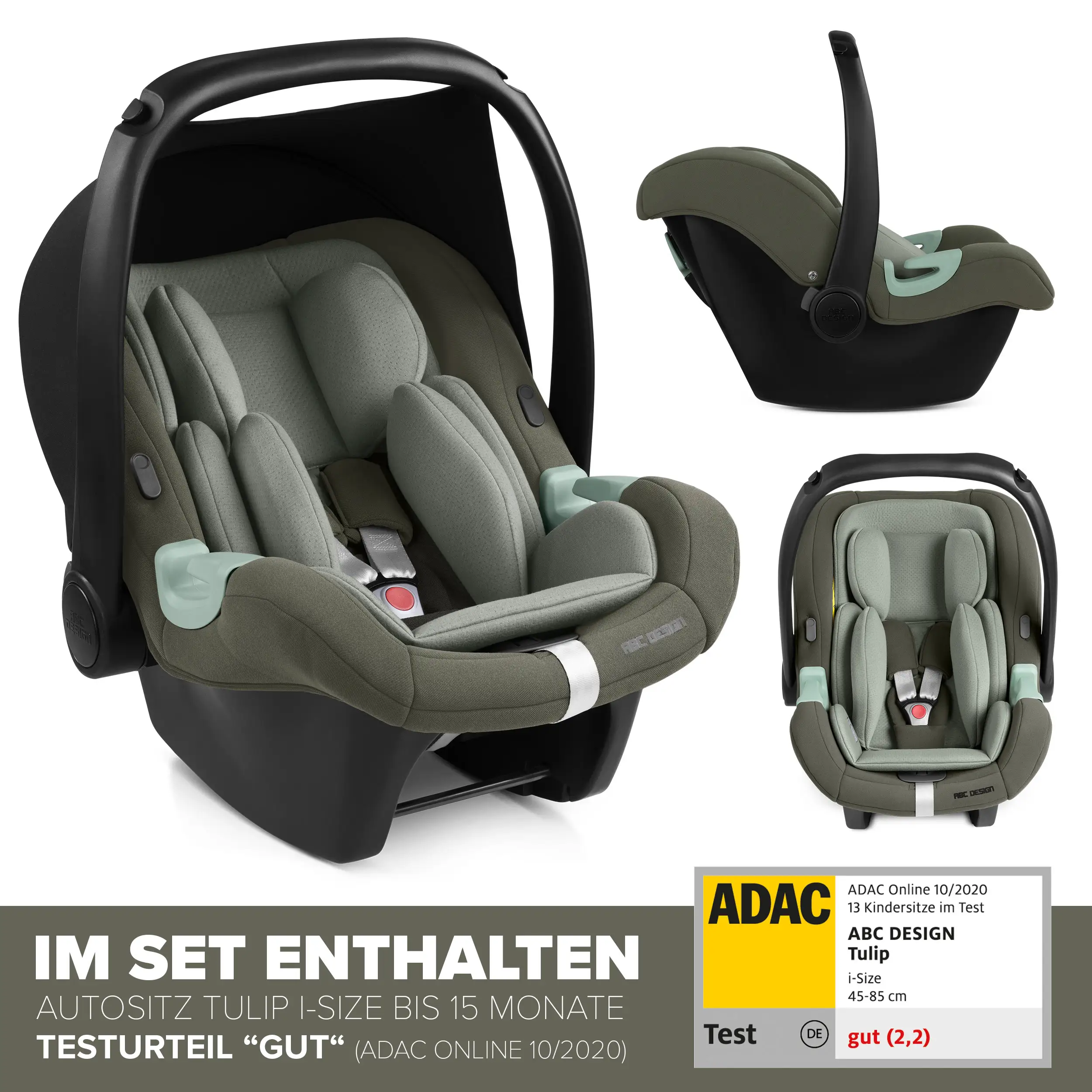 3in1 Kinderwagen-Set Salsa 5 Air - Avocado