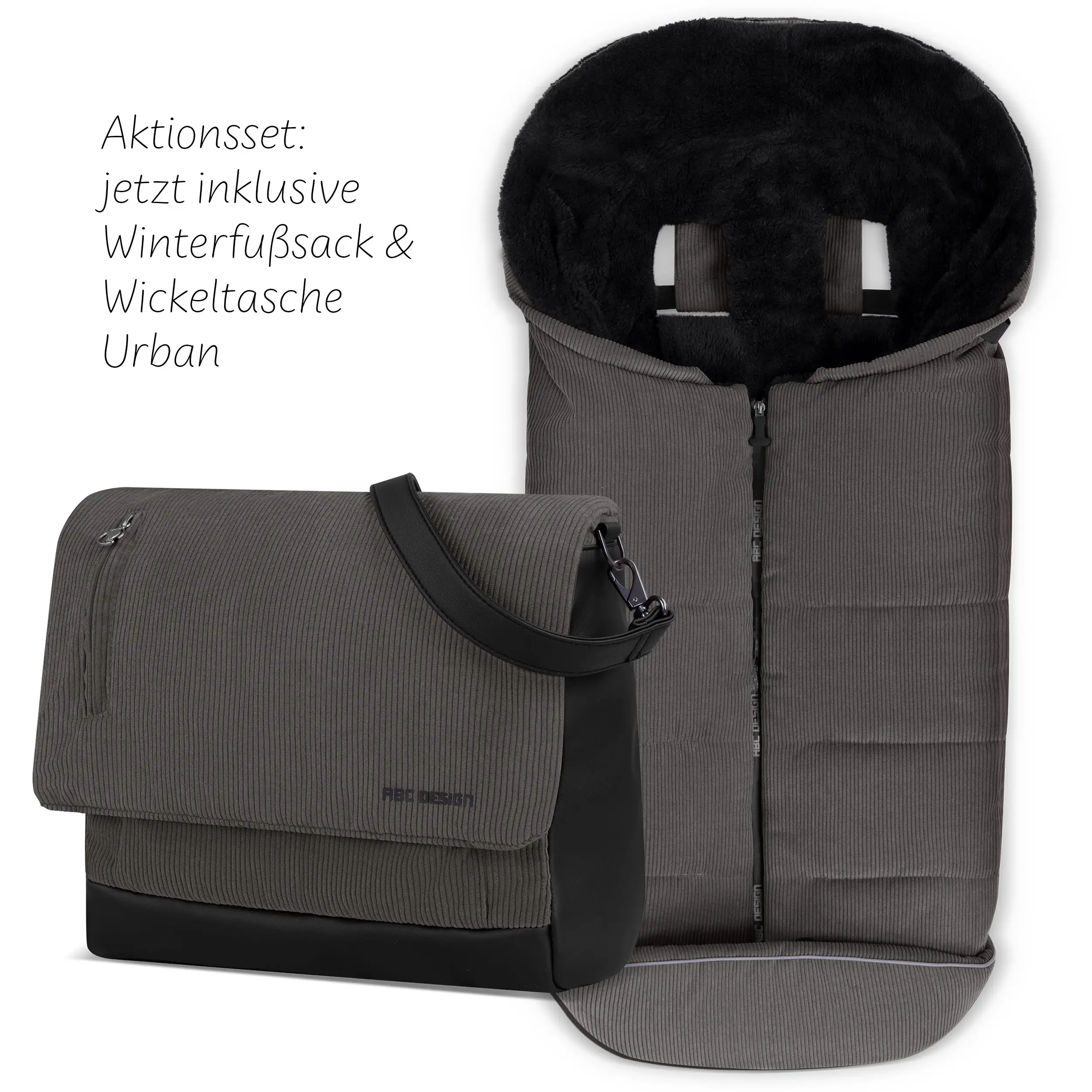 Kombi-Kinderwagen Salsa 5 Air inkl. Winterfußsack & Wickeltasche - Almond